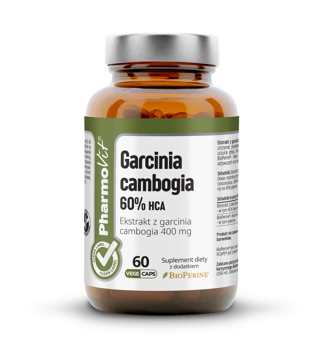 

Garcinia cambogia 60% HCA - 60 kapsułek Vcaps® PharmoVit