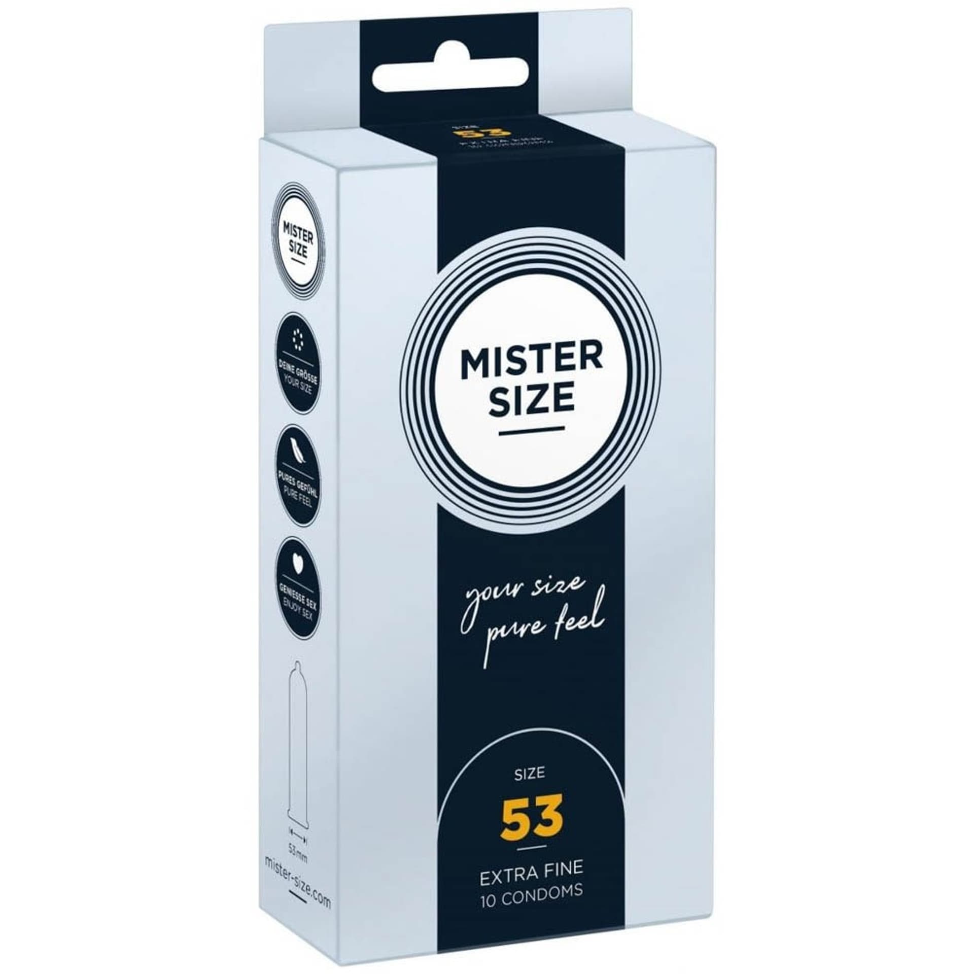 

Prezerwatywy 53mm 10 szt. Mister Size
