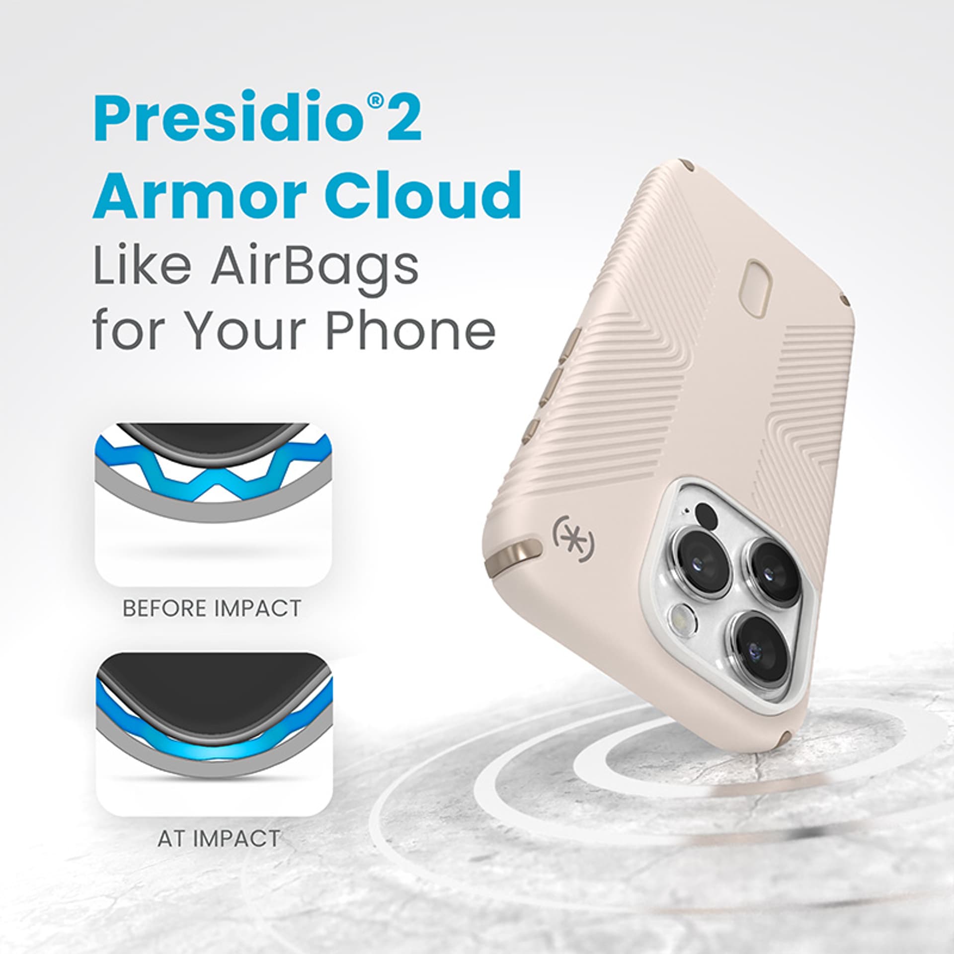 

Speck Presidio2 Grip ClickLock & Magsafe - Etui iPhone 15 Pro (Bleached Bone / Heirloom Gold / Hazel Brown)