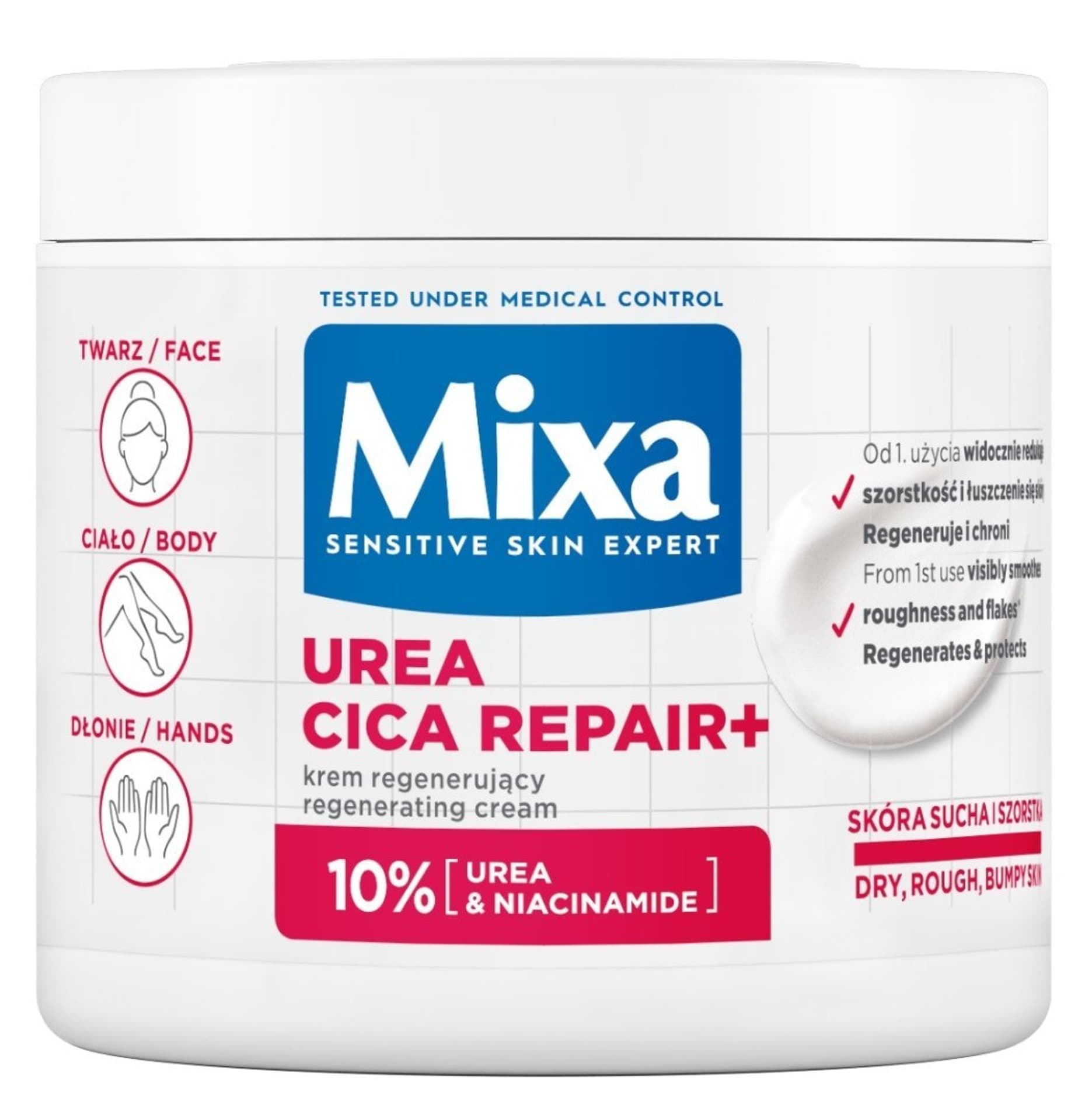

MIXA KREM Cica Urea wygładz.d/twarzy i ciała