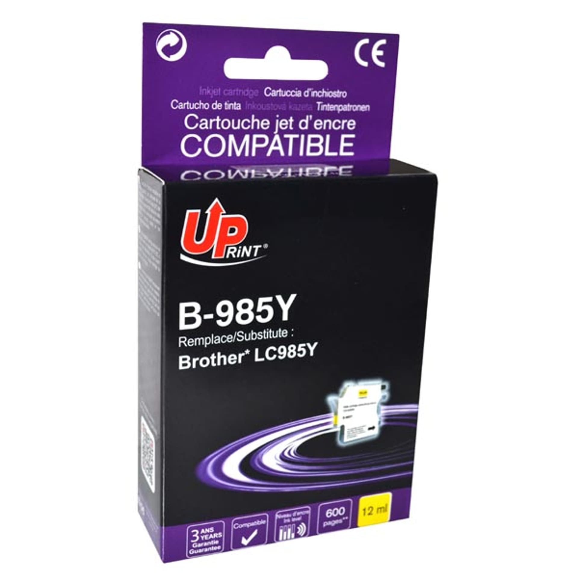 

UPrint kompatybilny ink / tusz z LC-985Y, yellow, 12ml, B-985Y, dla Brother DCP-J315W