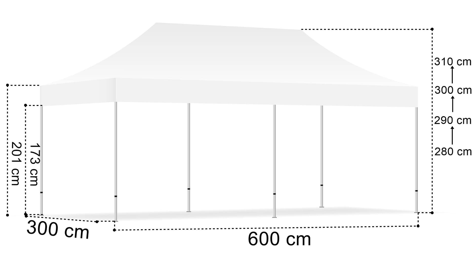 

Pawilon handlowy ekspresowy - 3x6 m - 3 ściany - zielony
