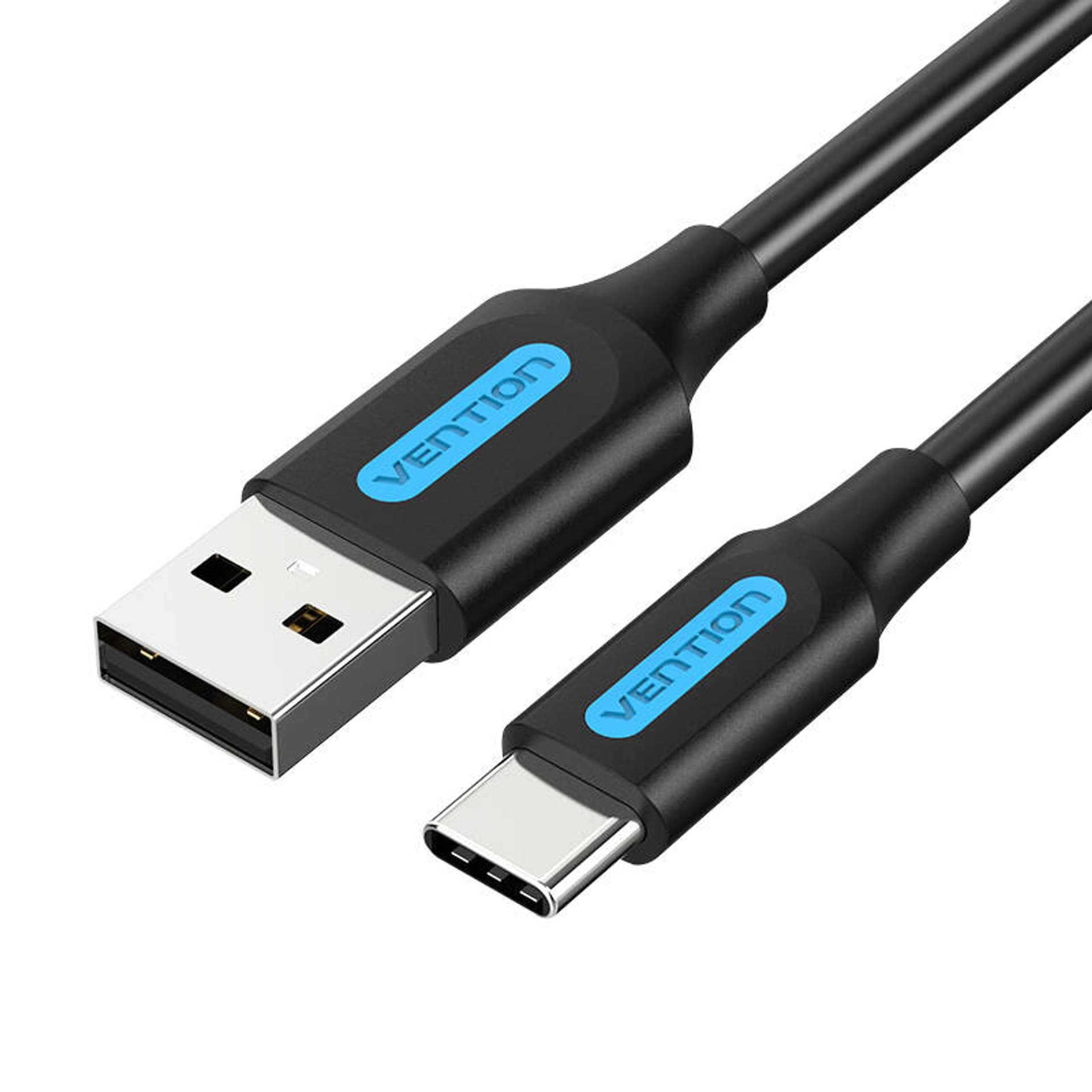 

Kabel ładowania USB-A 2.0 do USB-C Vention COKBC, 0,25m (czarny)