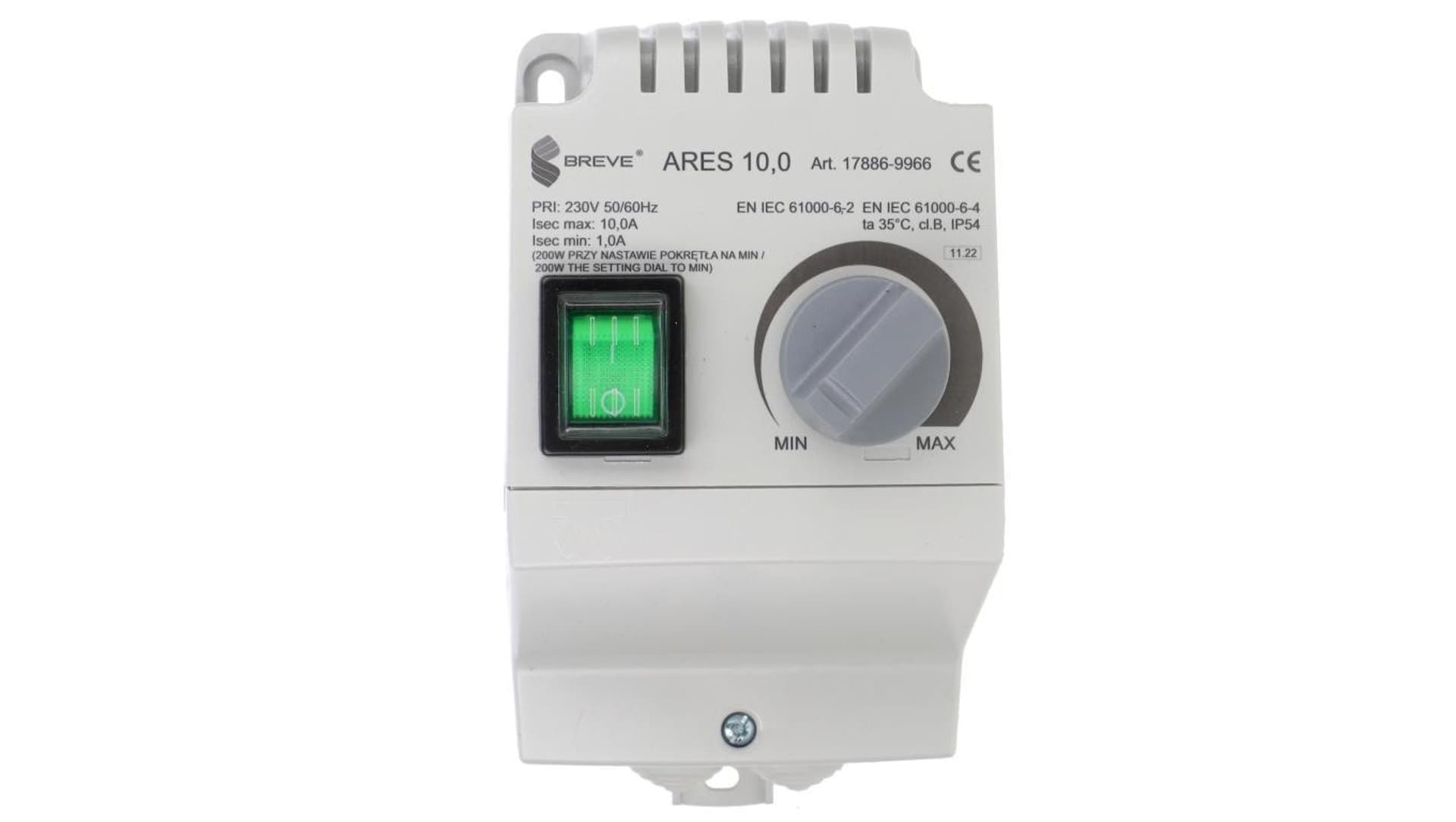 

Regulator prędkości obrotowej 1-fazowy ARES 10,0 230V 10A 17886-9966
