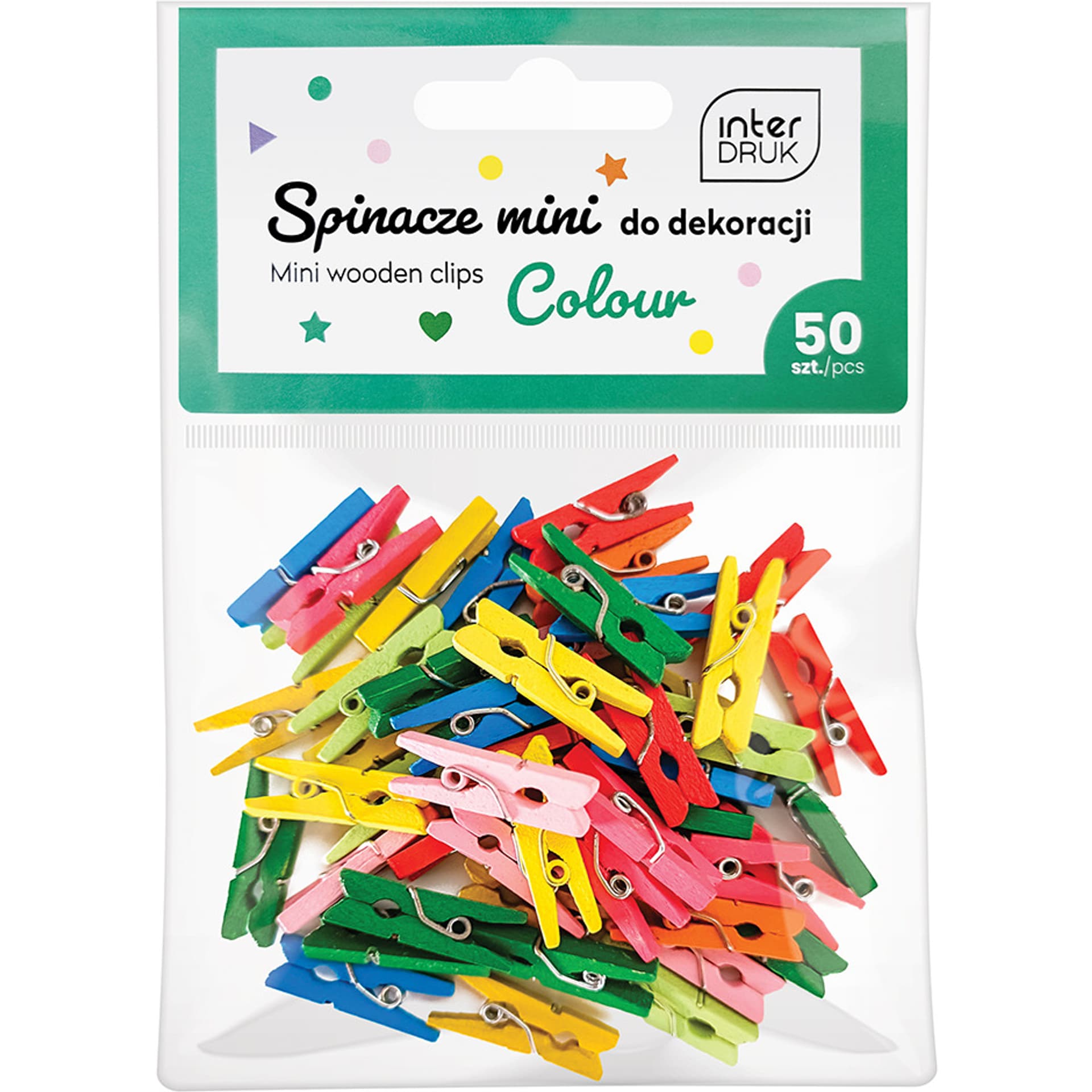 

Kolorowe spinacze do dekoracji MINI 50szt. INTERDRUK