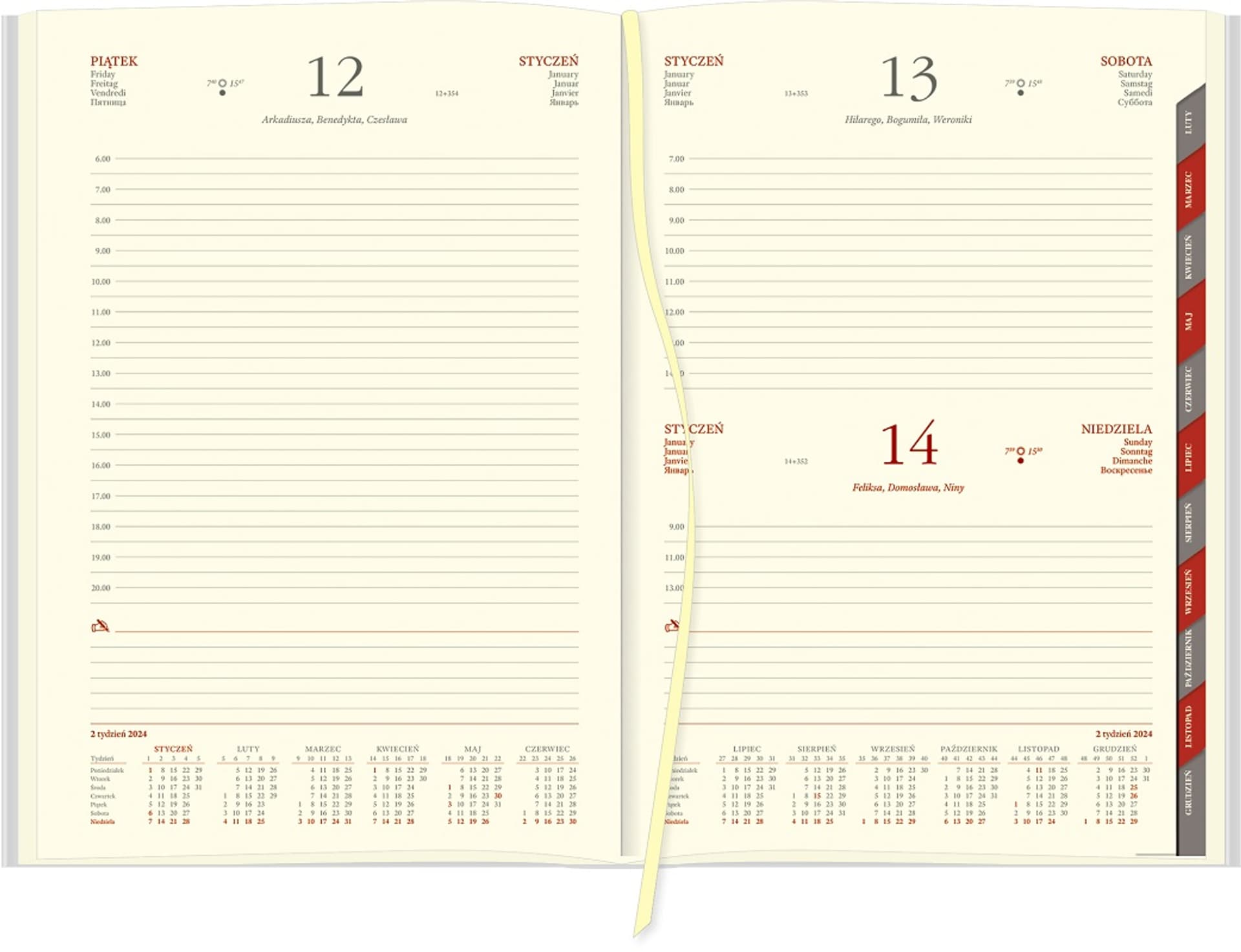 

Kalendarz CROSS z gumką i ażurową datówką B5 dzienny p.kremowy 204 B5DRK granatowy Wokół Nas
