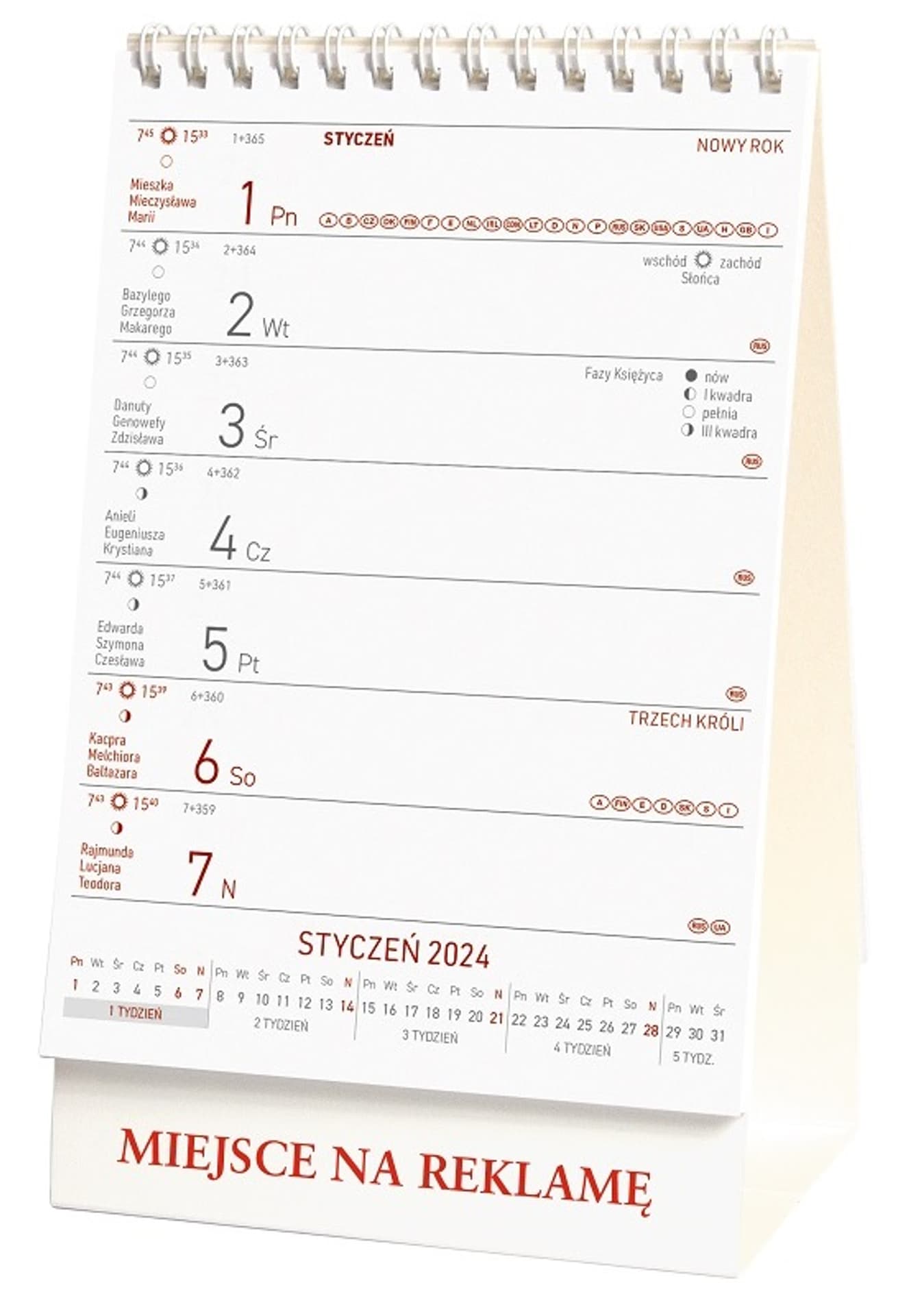 

Kalendarz stojący KB037B Wokół Nas