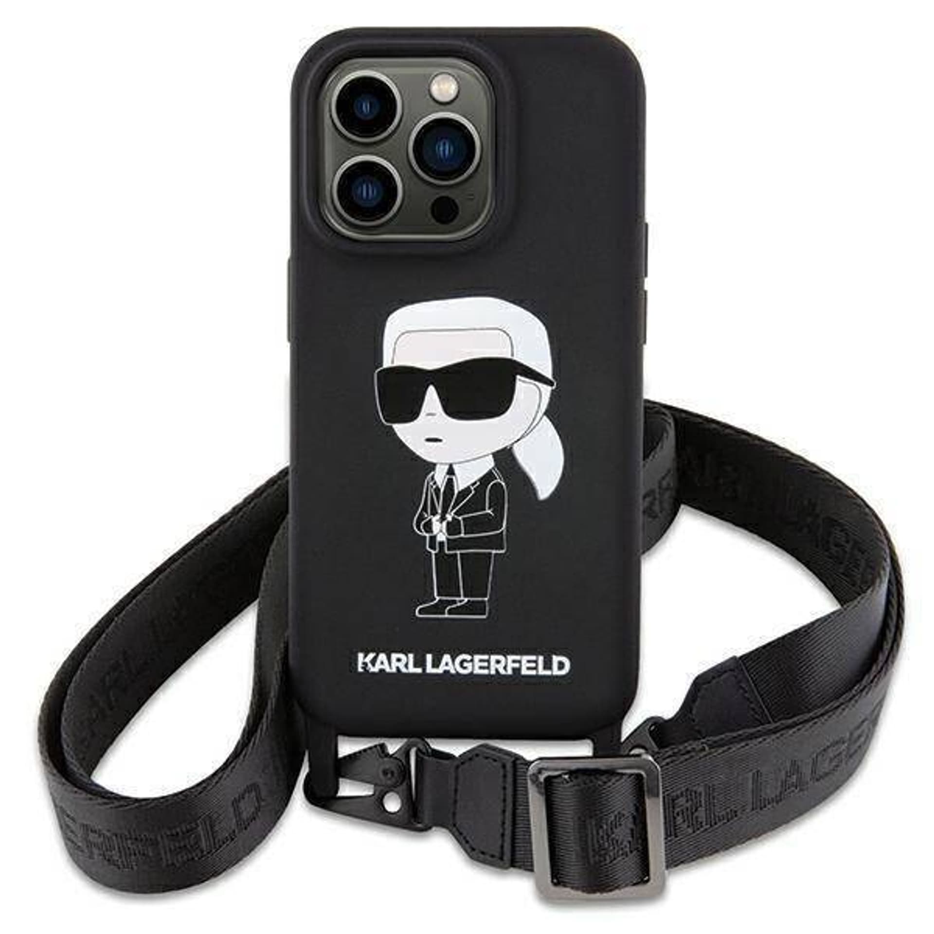 

Karl Lagerfeld KLHCP15SSCBSKNK iPhone 15 6.1" hardcase czarny/black Crossbody Silicone Ikonik