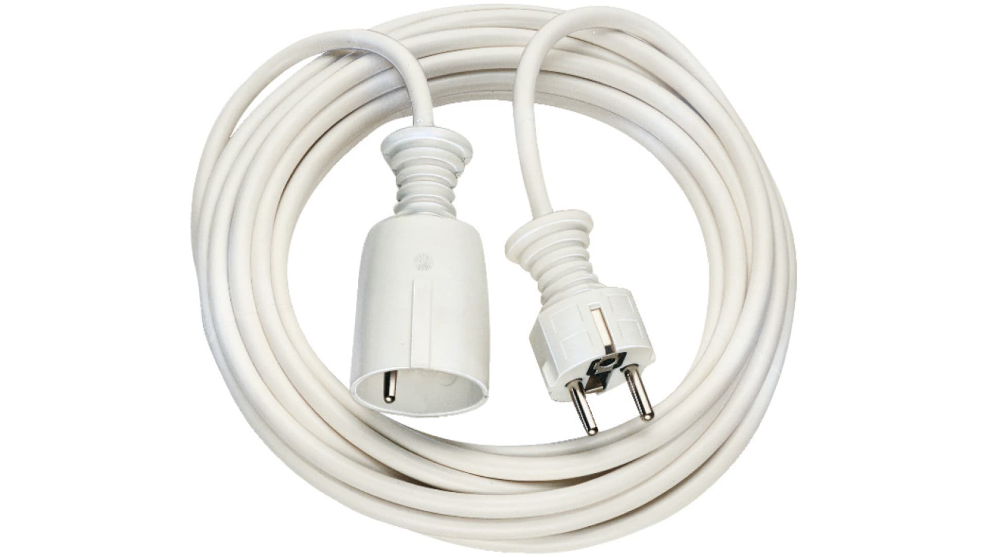 

Kabel przedłużajacy (przedłużacz) 5m biały 1x230V H05VV-F3G1,5 1168444, Przedłużacz) 5m biały 1x230v h05vv-f3g1.5 116844
