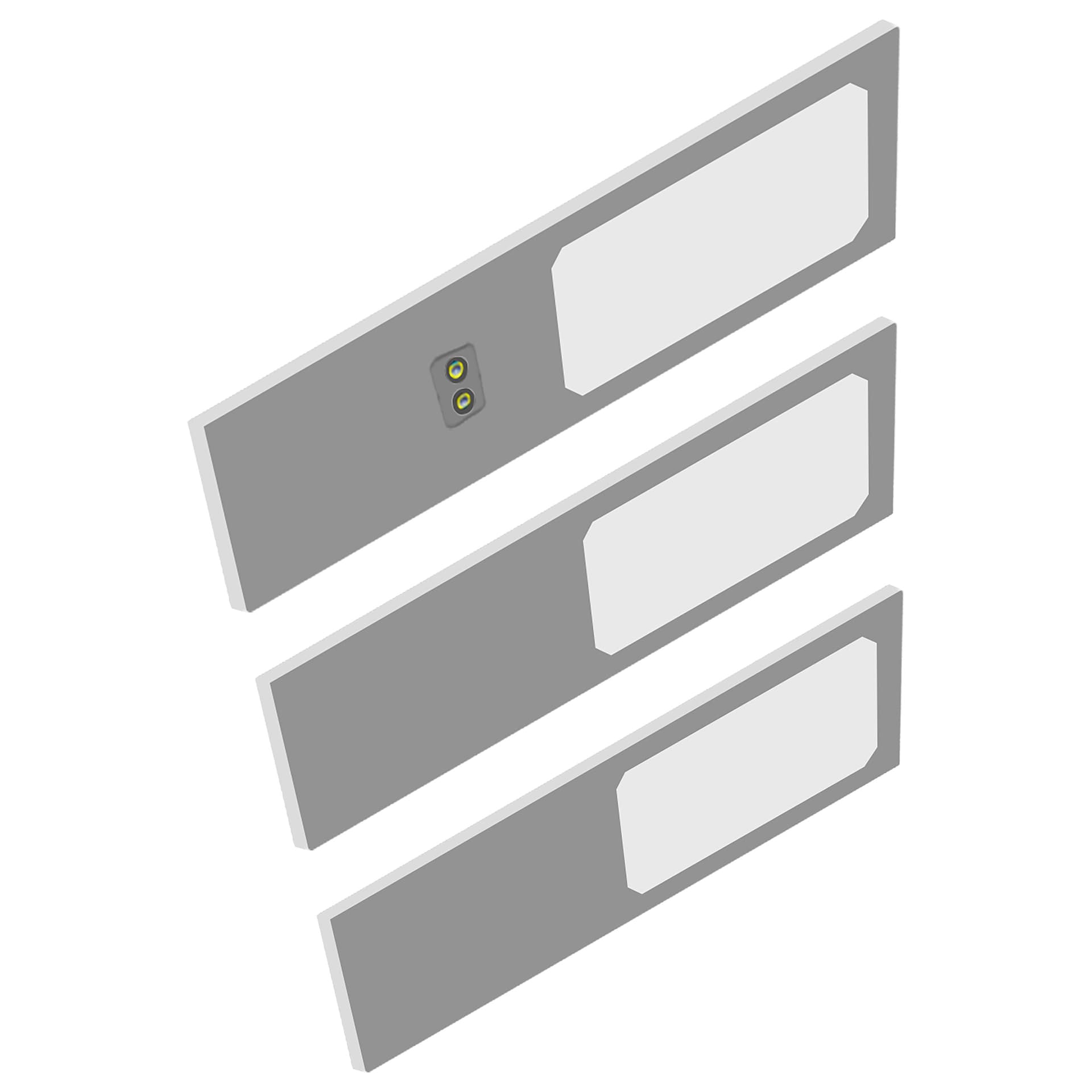 

PLANA zestaw 3 lamp podszafkowych LED, 3x4W, 3x240lm, 4000K, z włącznikiem bezdotykowym, szare