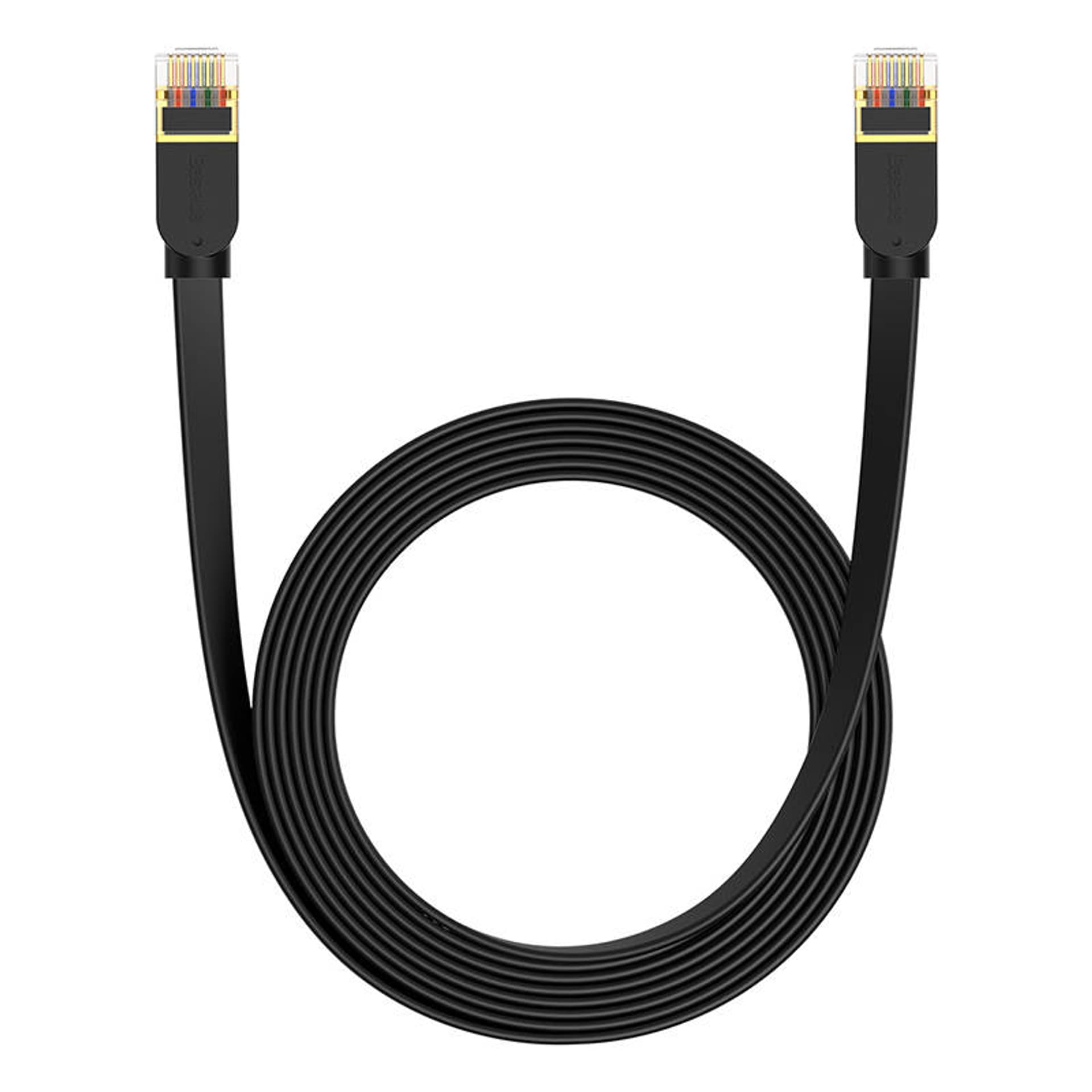 

Płaski kabel sieciowy Baseus Ethernet RJ45, Gigabit, Cat.7, 5 m (czarny)