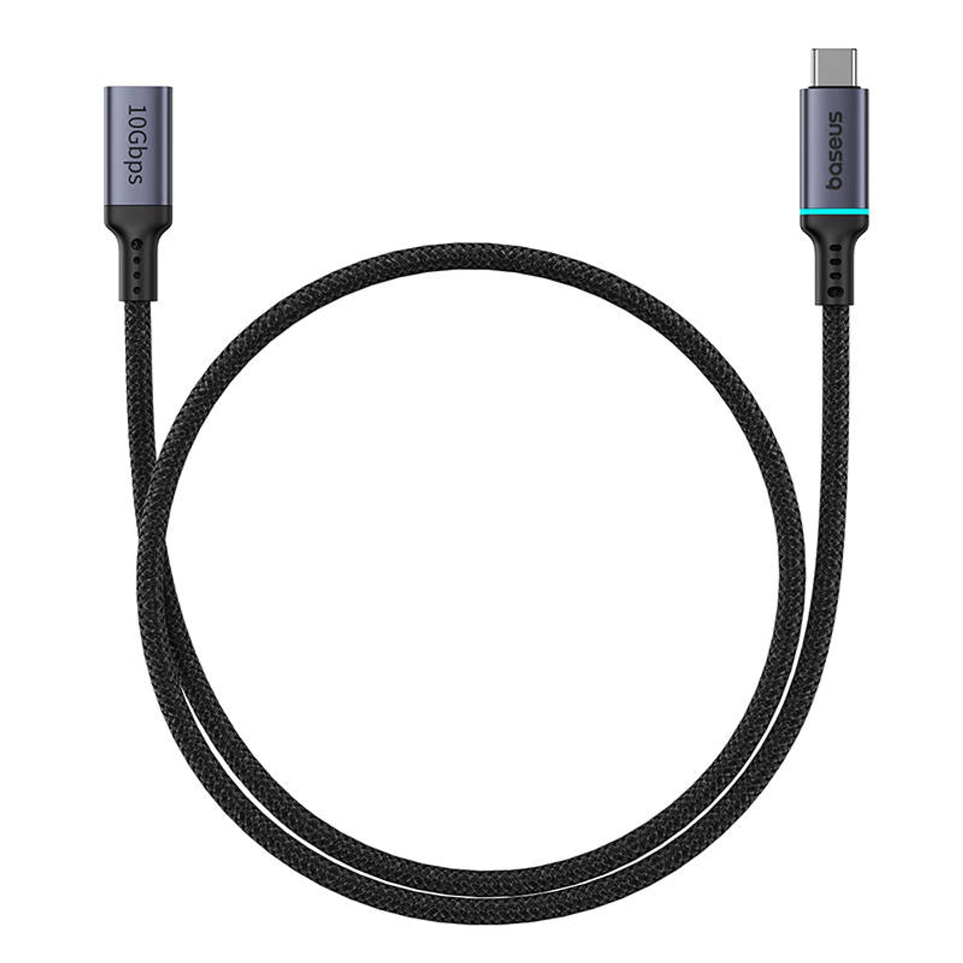 

Przedłużenie kabla USB-C Baseus męski do żeński High Definition 10Gbps, 0,5m (czarny)