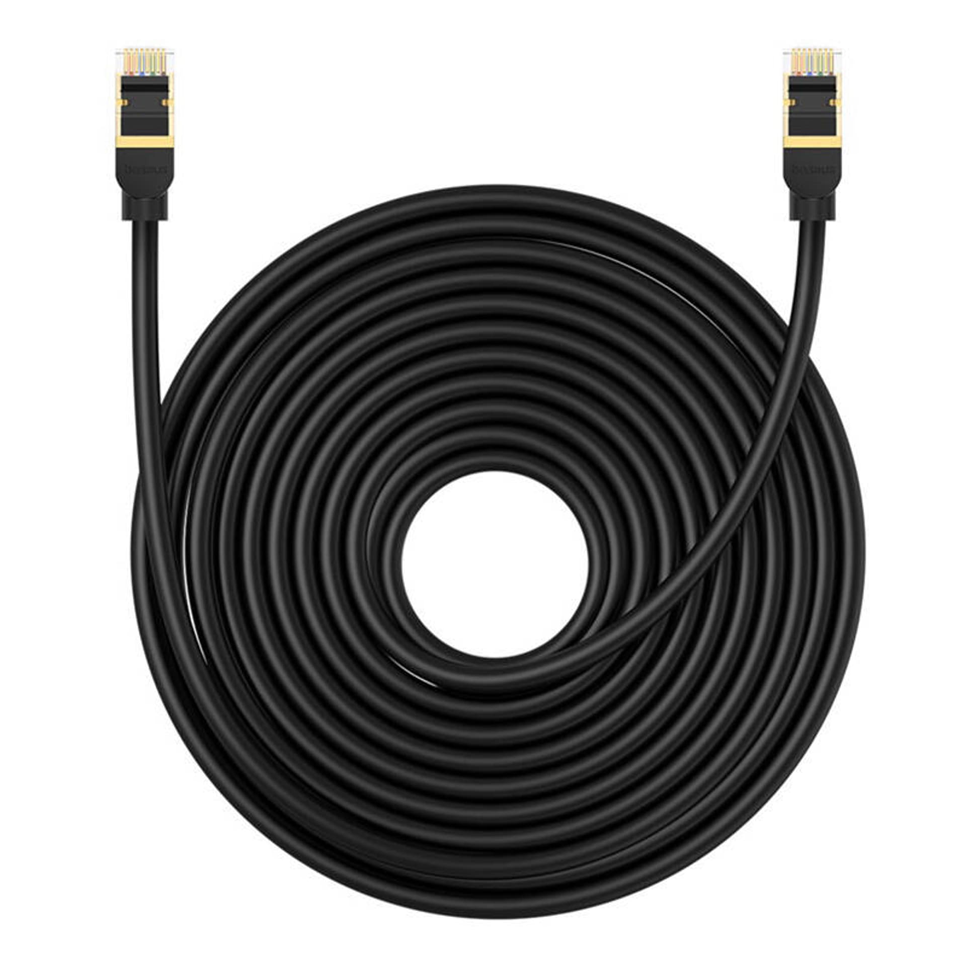 

Kabel sieciowy kat. 8 Baseus Ethernet RJ45, 40Gbps, 15m (czarny)