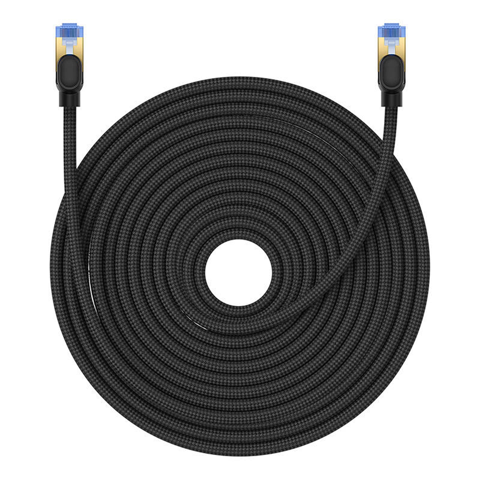 

Kabel sieciowy w oplocie kat. 7 Baseus Ethernet RJ45, 10Gbps, 25m (czarny)
