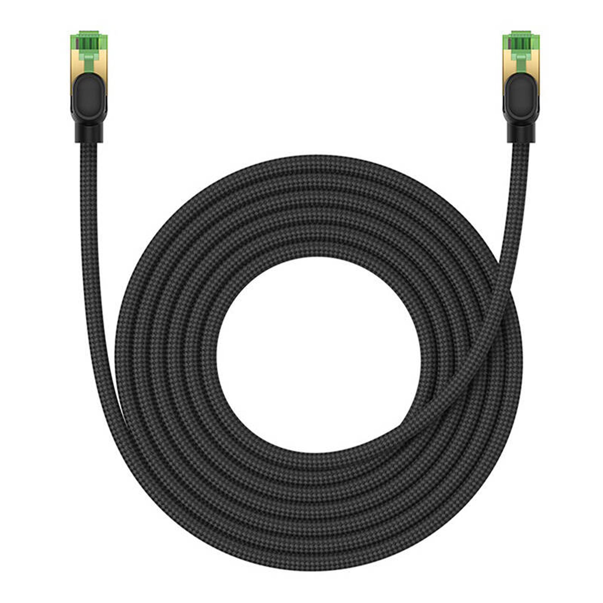 

Kabel sieciowy w oplocie kat. 8 Baseus Ethernet RJ45, 40Gbps, 5m (czarny)