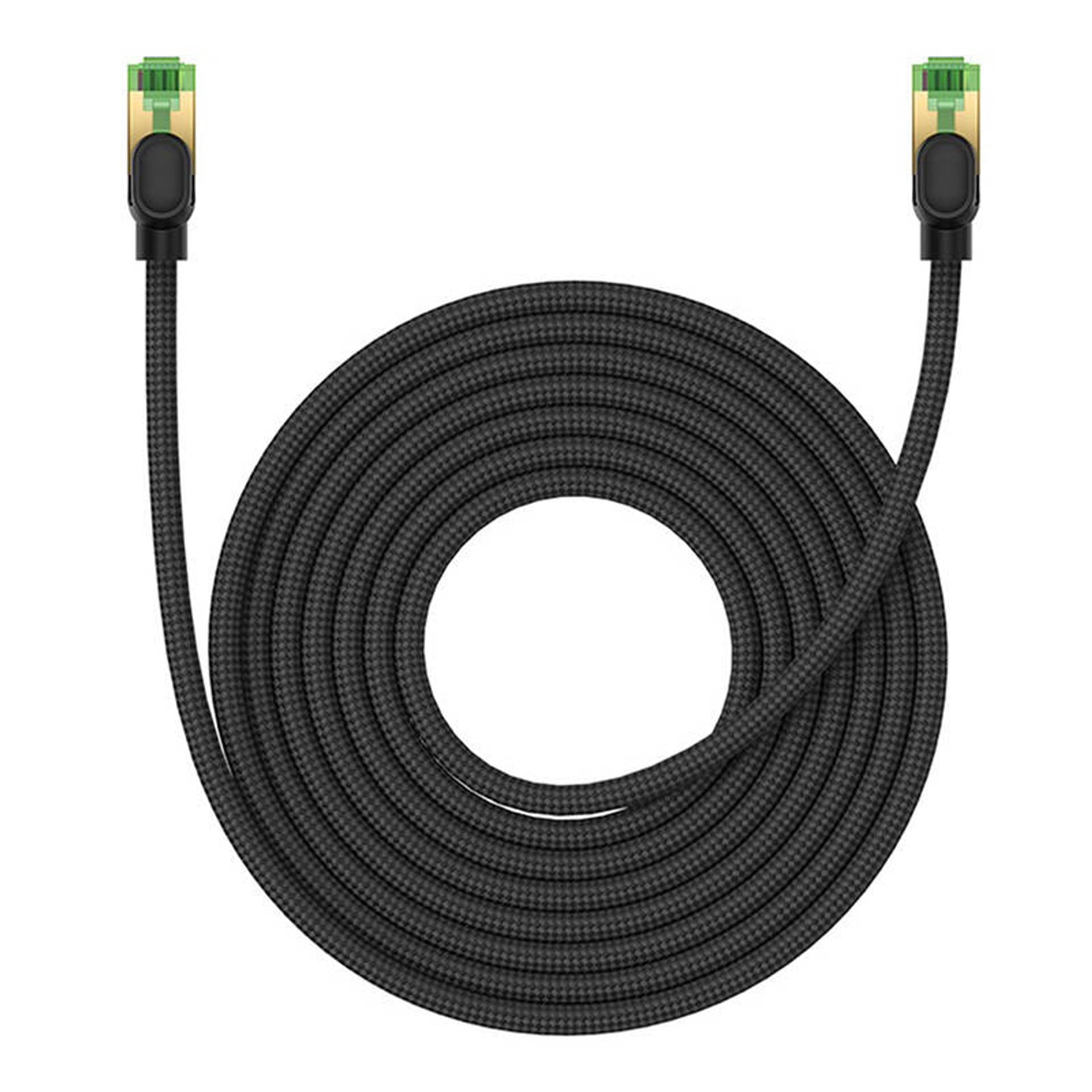 

Kabel sieciowy w oplocie kat. 8 Baseus Ethernet RJ45, 40Gbps, 8m (czarny)
