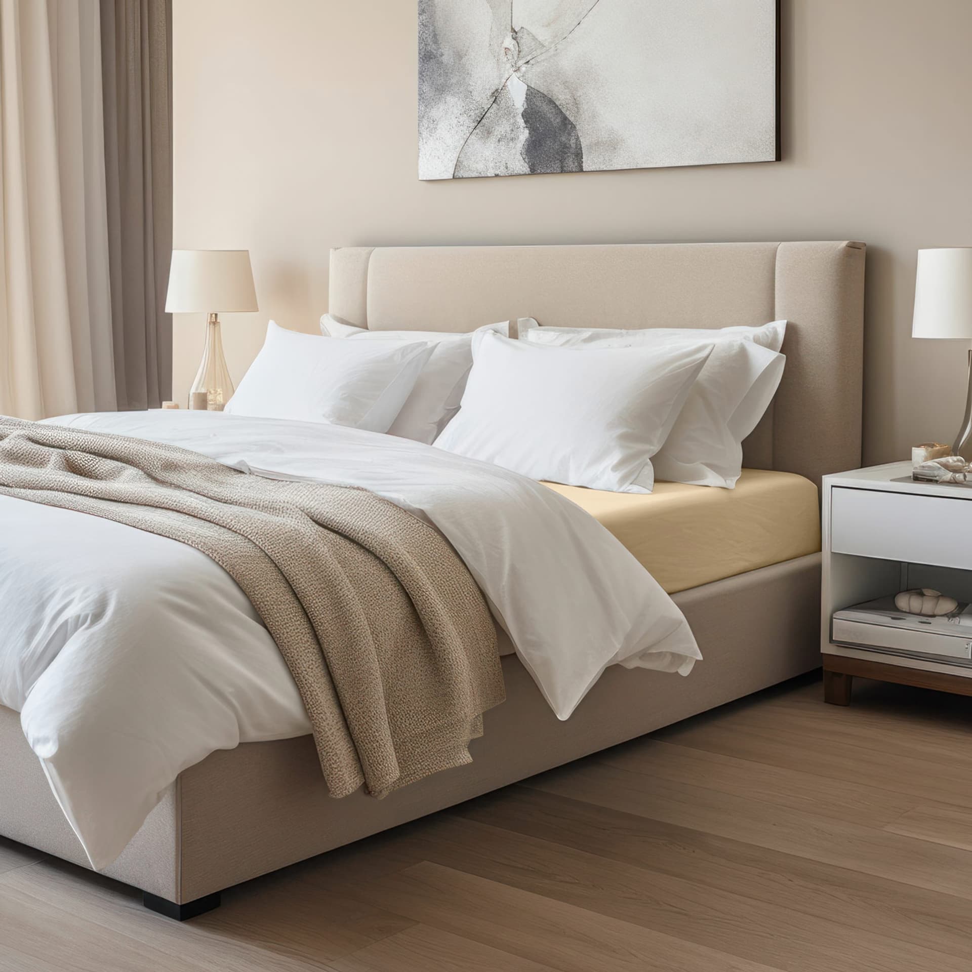 

Prześcieradło jersey elastan z gumką 26 SAND/PIASKOWY/180x200x30