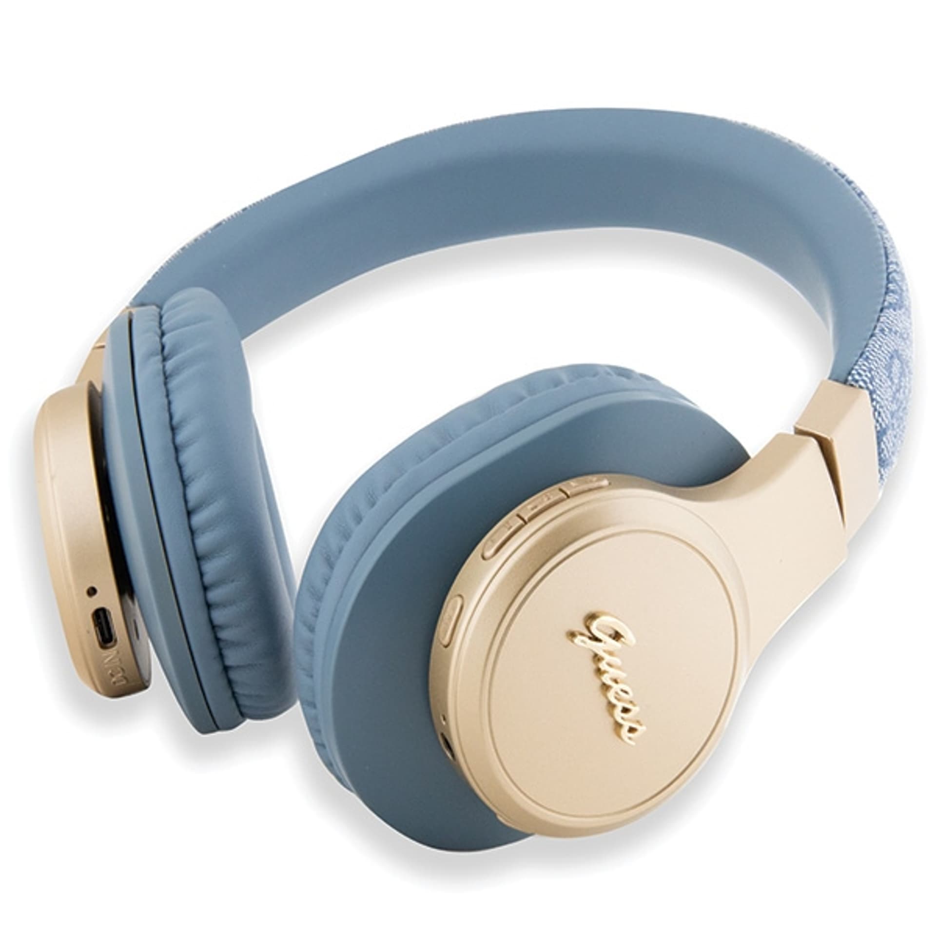 

Guess słuchawki nauszne Bluetooth GUBH604GEMB niebieski/blue 4G Script