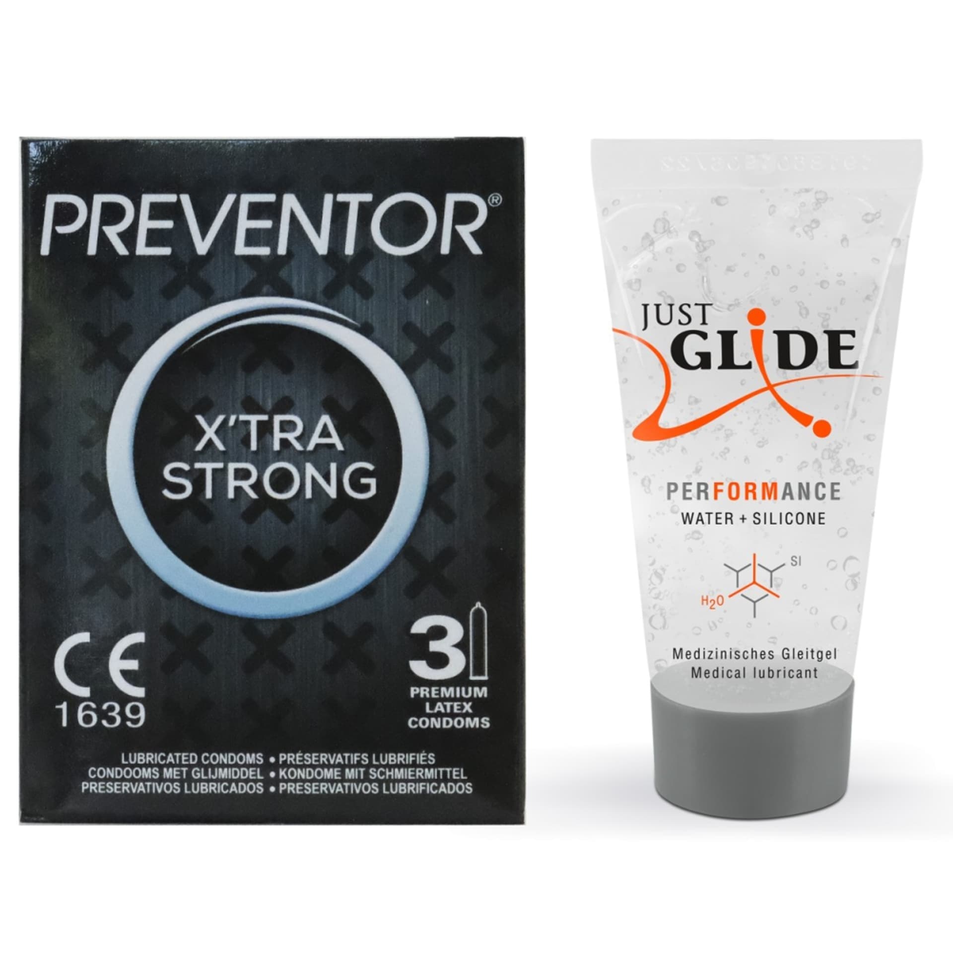 

Prezerwatywy X'tra Strong 3szt. Preventor i lubrykant Just Glide Performance 20ml