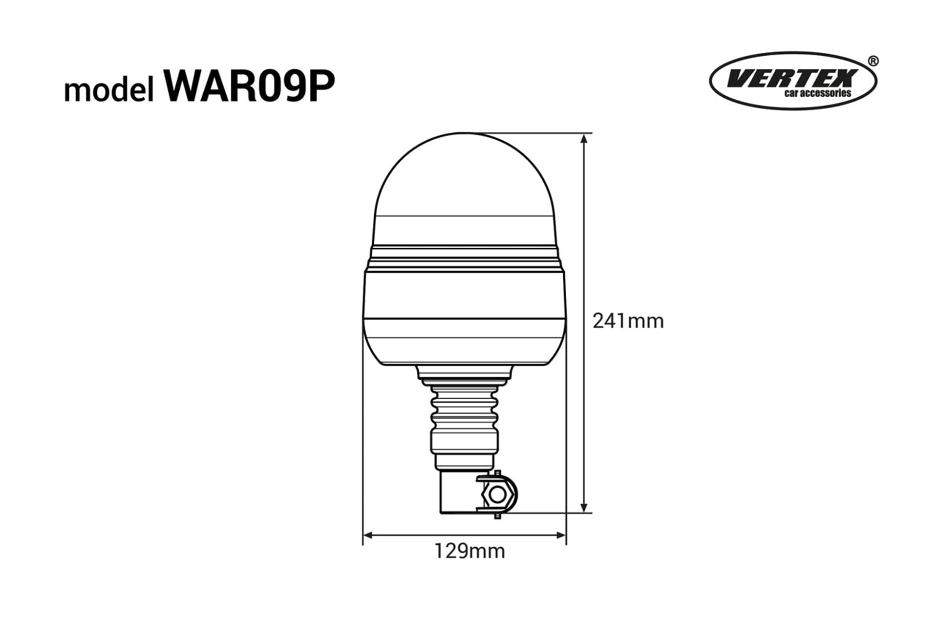 

Lampa ostrzegawcza kogut 39 led flex r65 r10 12-24v war09p amio-01501