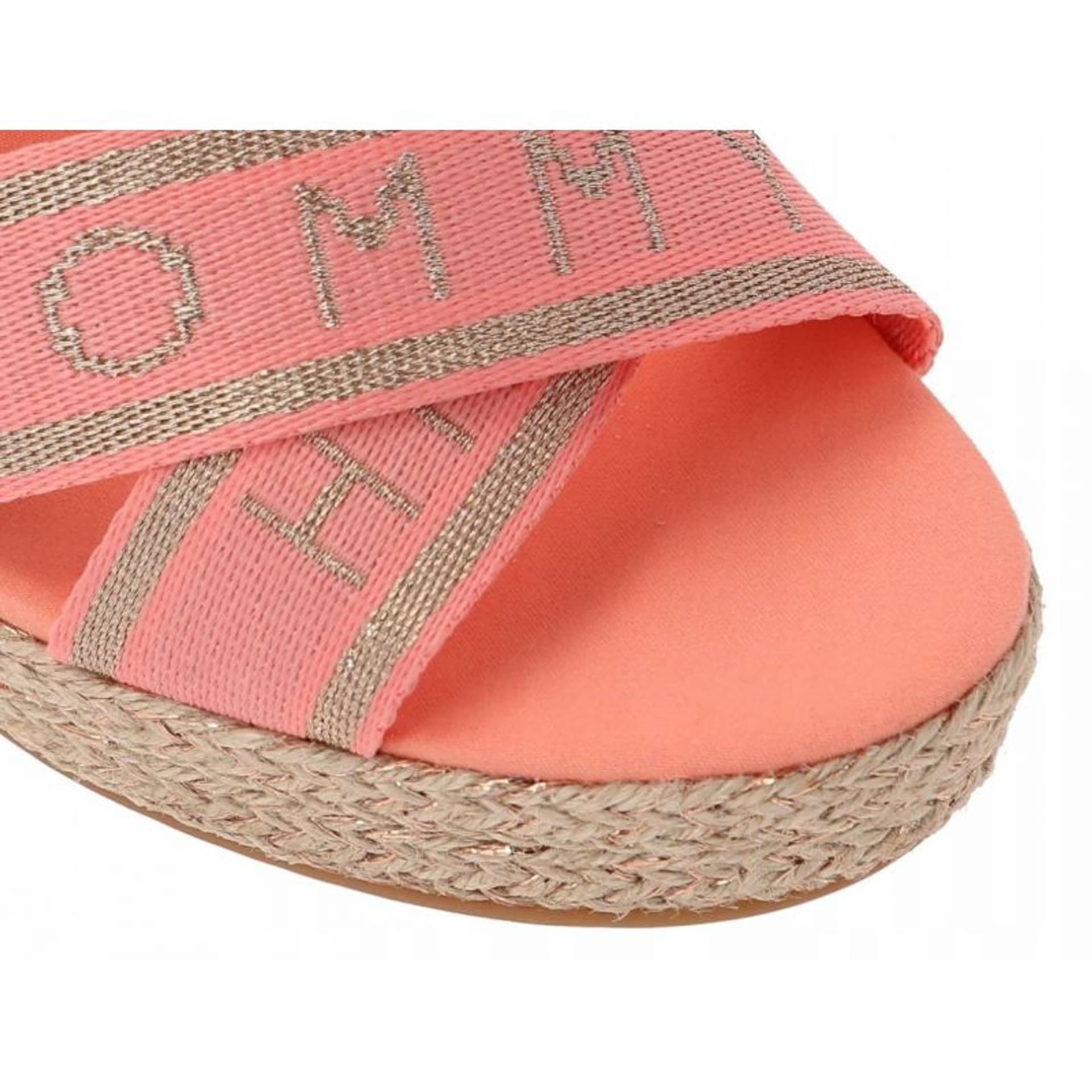 

Buty Tommy Hilfiger Tommy Metallic High Wedge Sandal W (kolor Pomarańczowy)