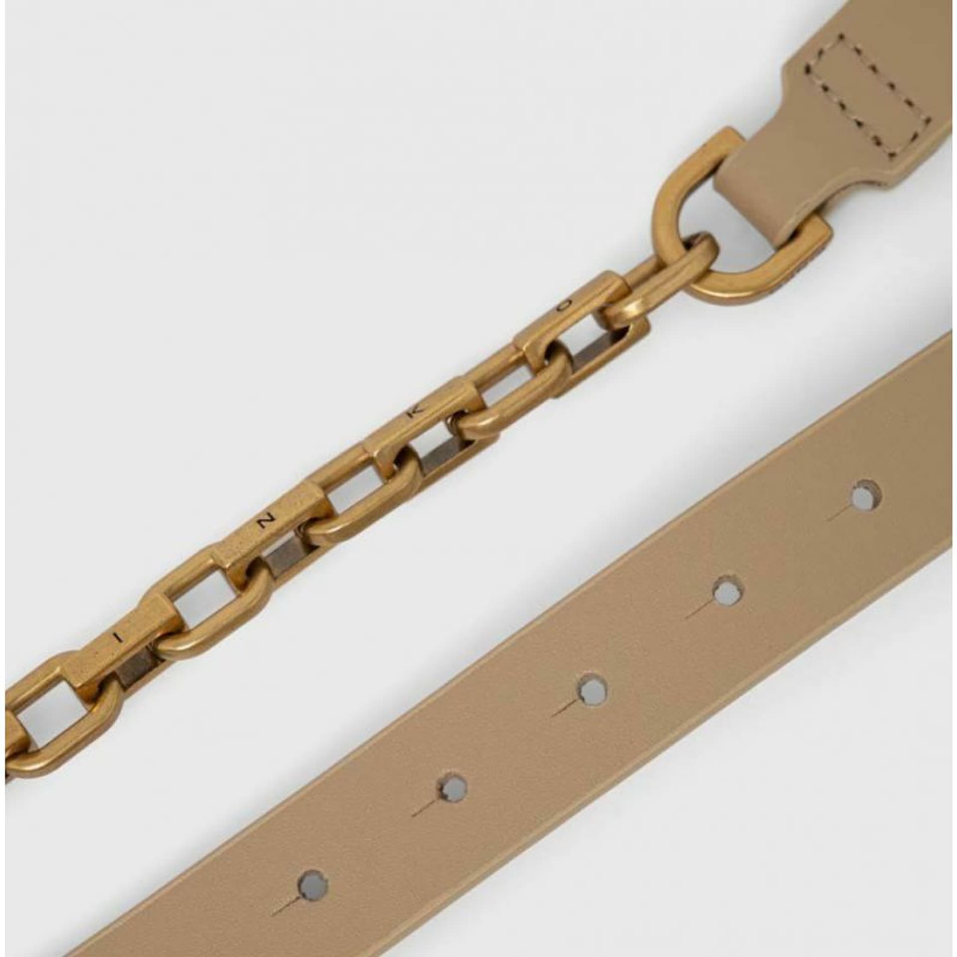 

Pasek damski Pinko Love Day Chain (kolor Beżowy/Kremowy)