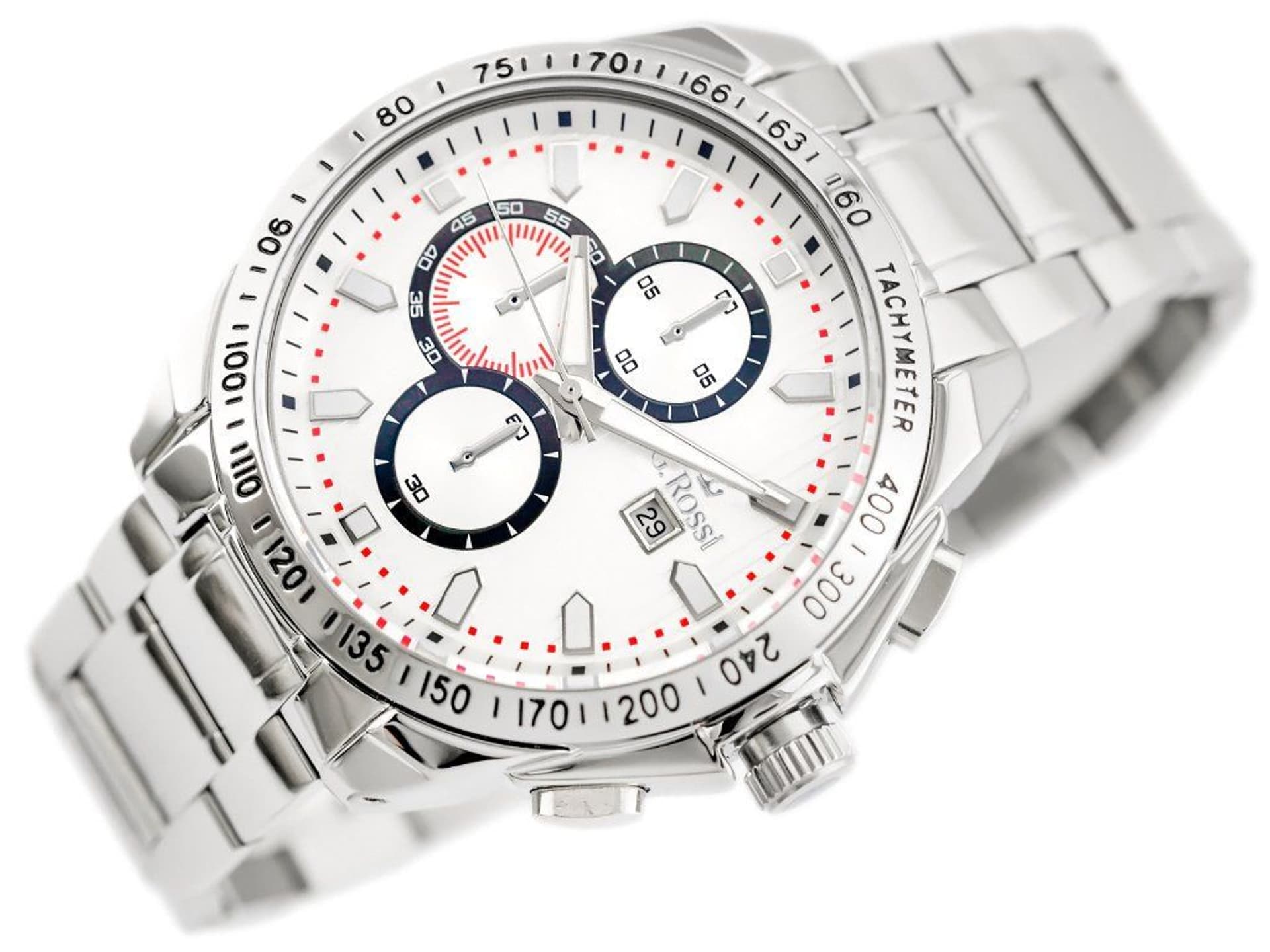 

ZEGAREK MĘSKI G. ROSSI - BLUES (zg094d) - WHITE + BOX, Zg094d) - white + bo