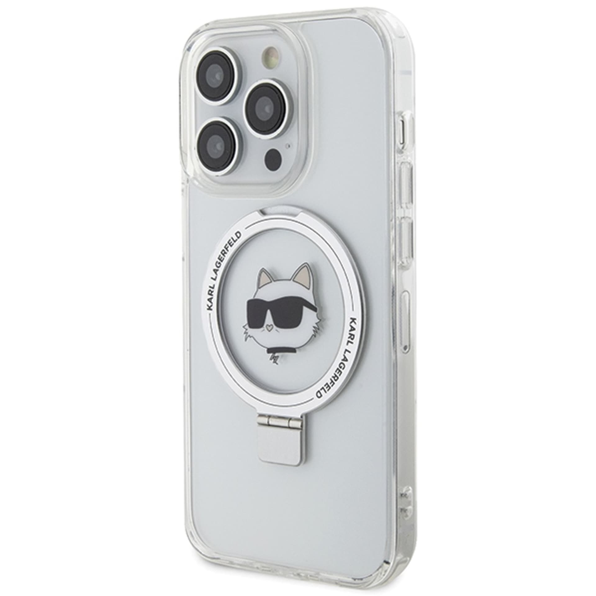 

Karl Lagerfeld KLHMP15XHMRSCHH iPhone 15 Pro Max 6.7" biały/white hardcase Ring Stand Choupette Head MagSafe