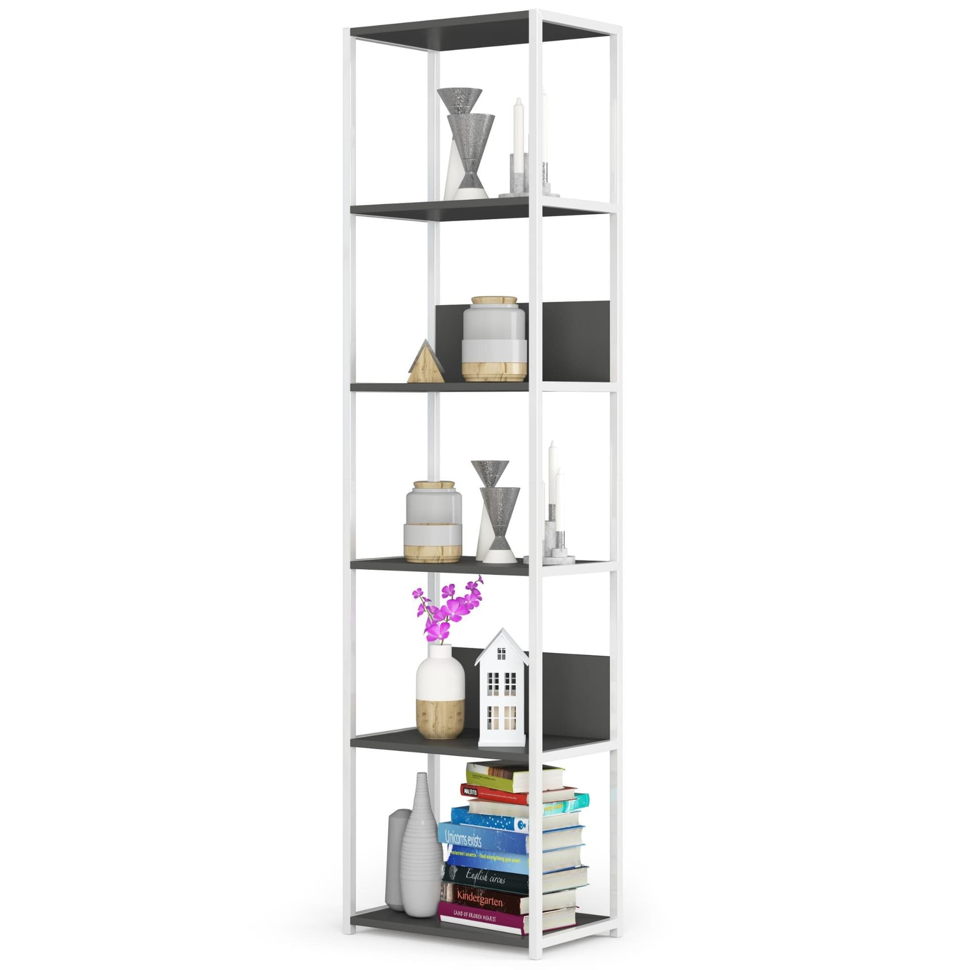 

REGAŁ METALOWY LOFT 500 BIAŁY/SZARY