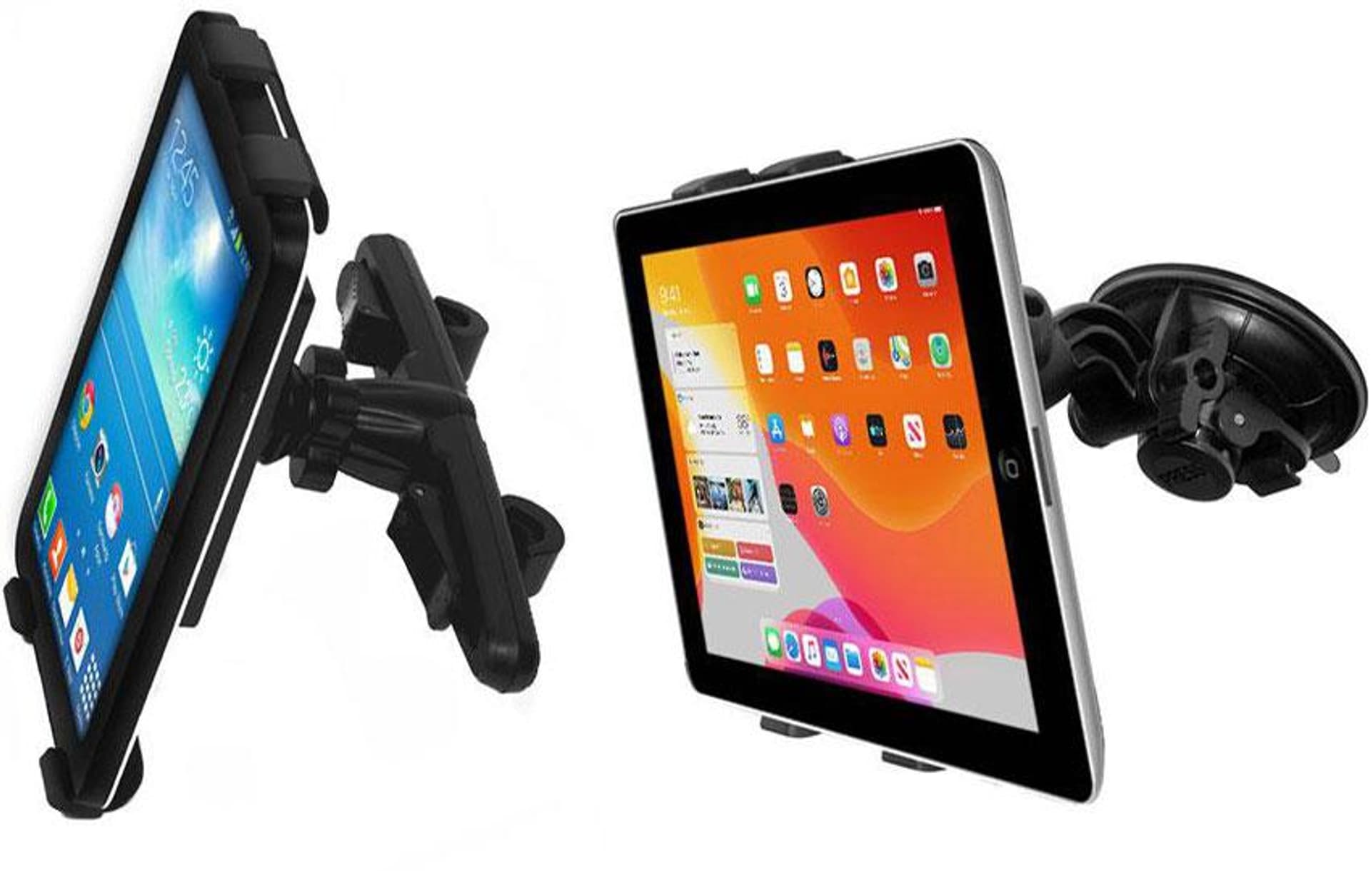 

Uchwyt samochodowy na tablet do zagłówka i na szybę 2w1