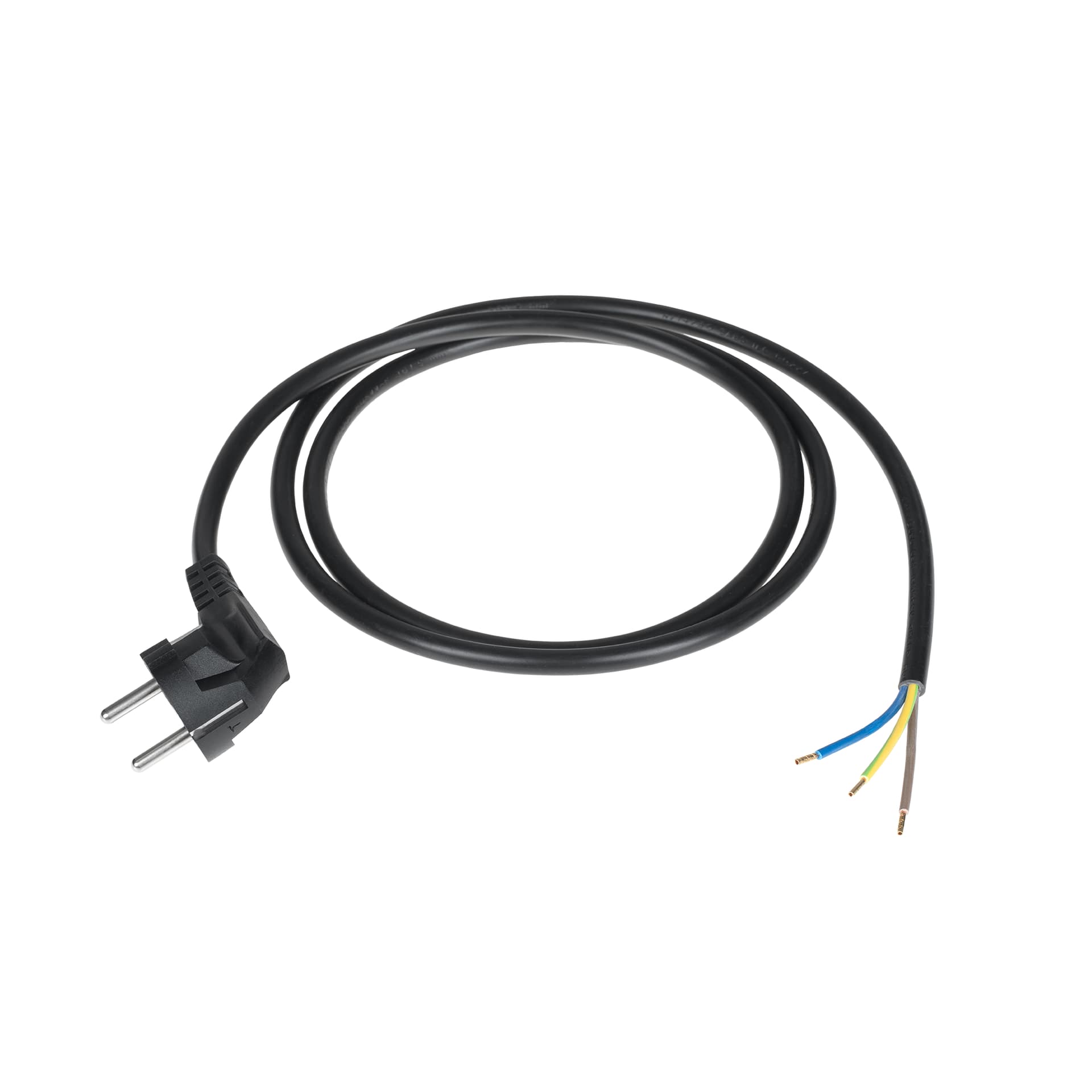 

Przewód zasilający 3x1,5mm czarny 1,5m z wtyczką kątową