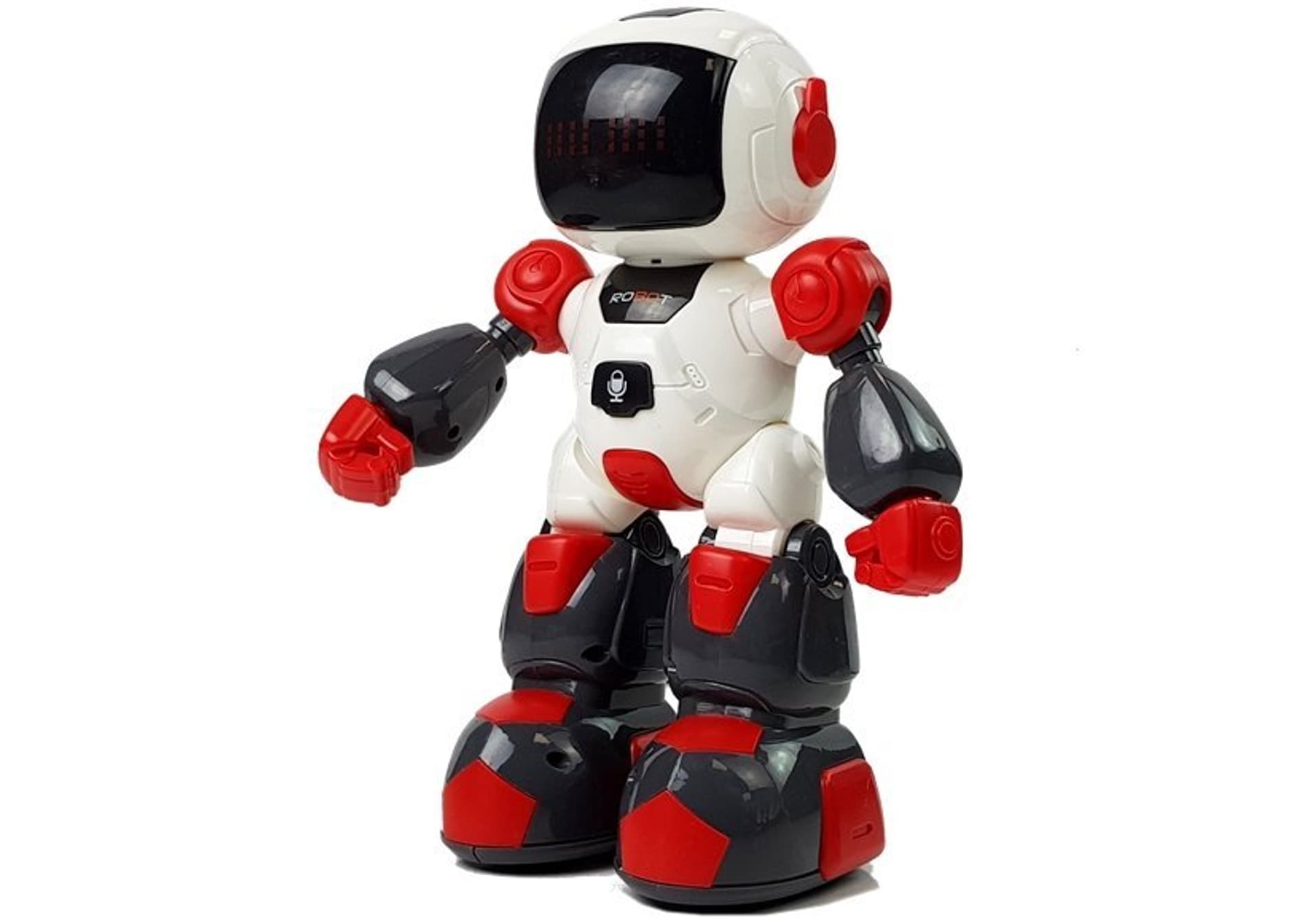

Robot Zdalnie Sterowany Zegarkiem na Podczerwień Dźwięk Światła Nagrywanie Czerwony