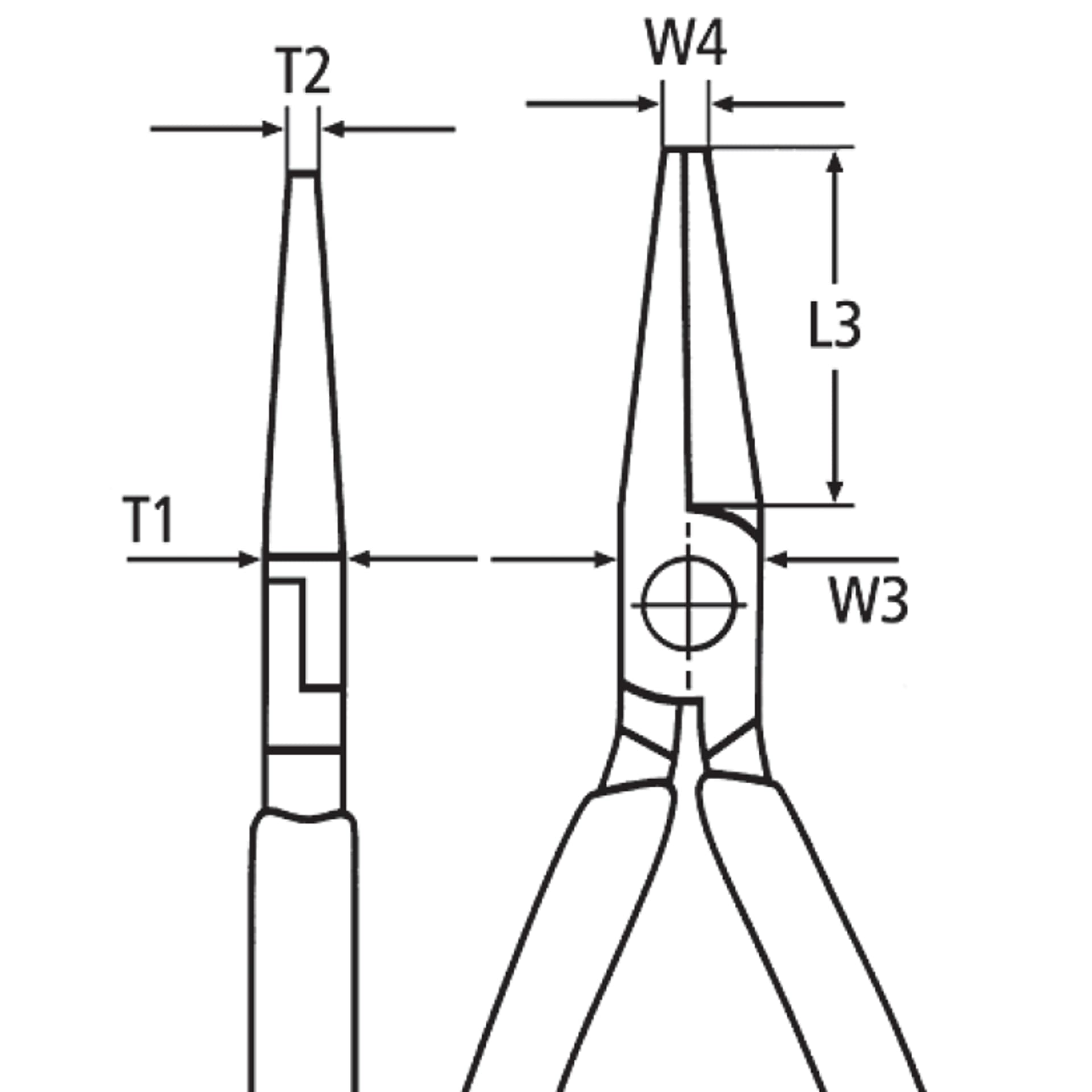 

Szczypce płaskie wydłużone 30 23 140 KNIPEX