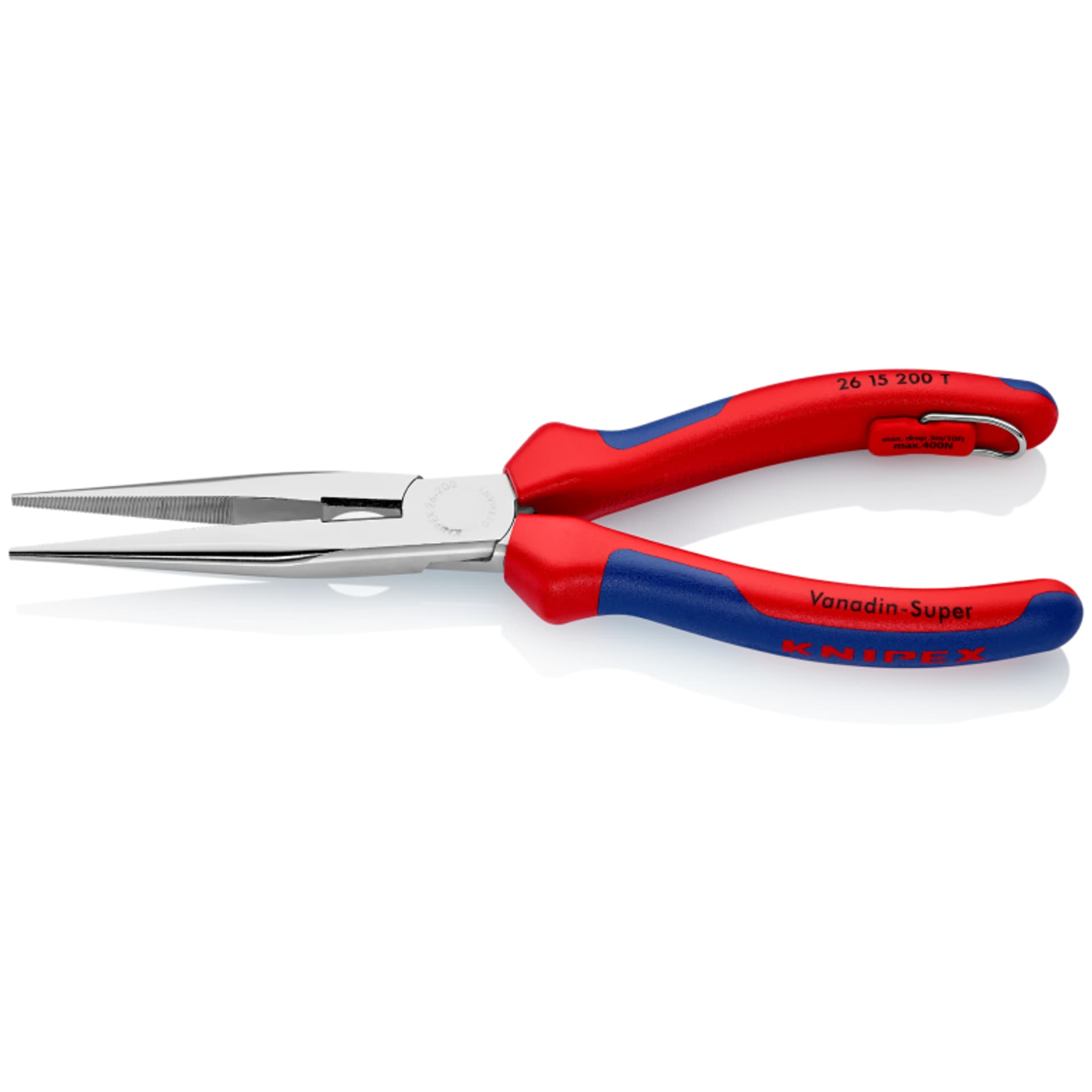 

Szczypce tnące półokrągłe 26 15 200 T (wydłużone typu „bociani dziób”) KNIPEX, Wydłużone typu „bociani dziób”) knipe