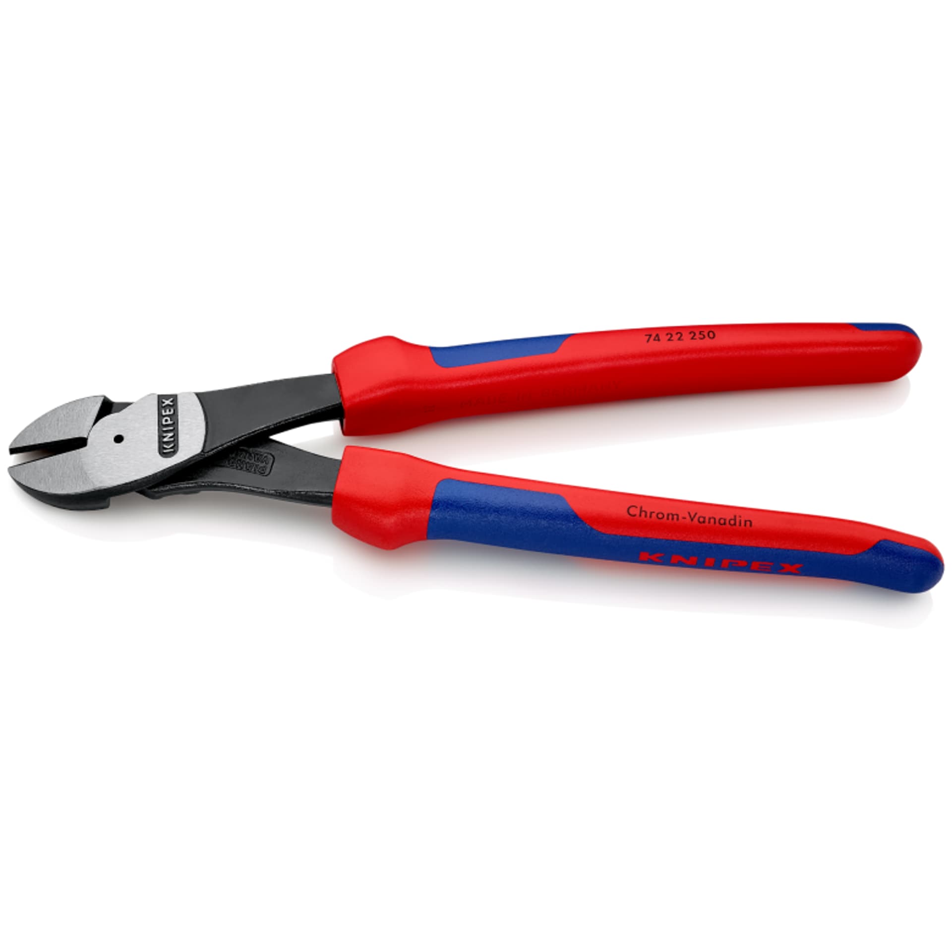 

Szczypce tnące boczne o zwiększonym przełożeniu 74 22 250 KNIPEX