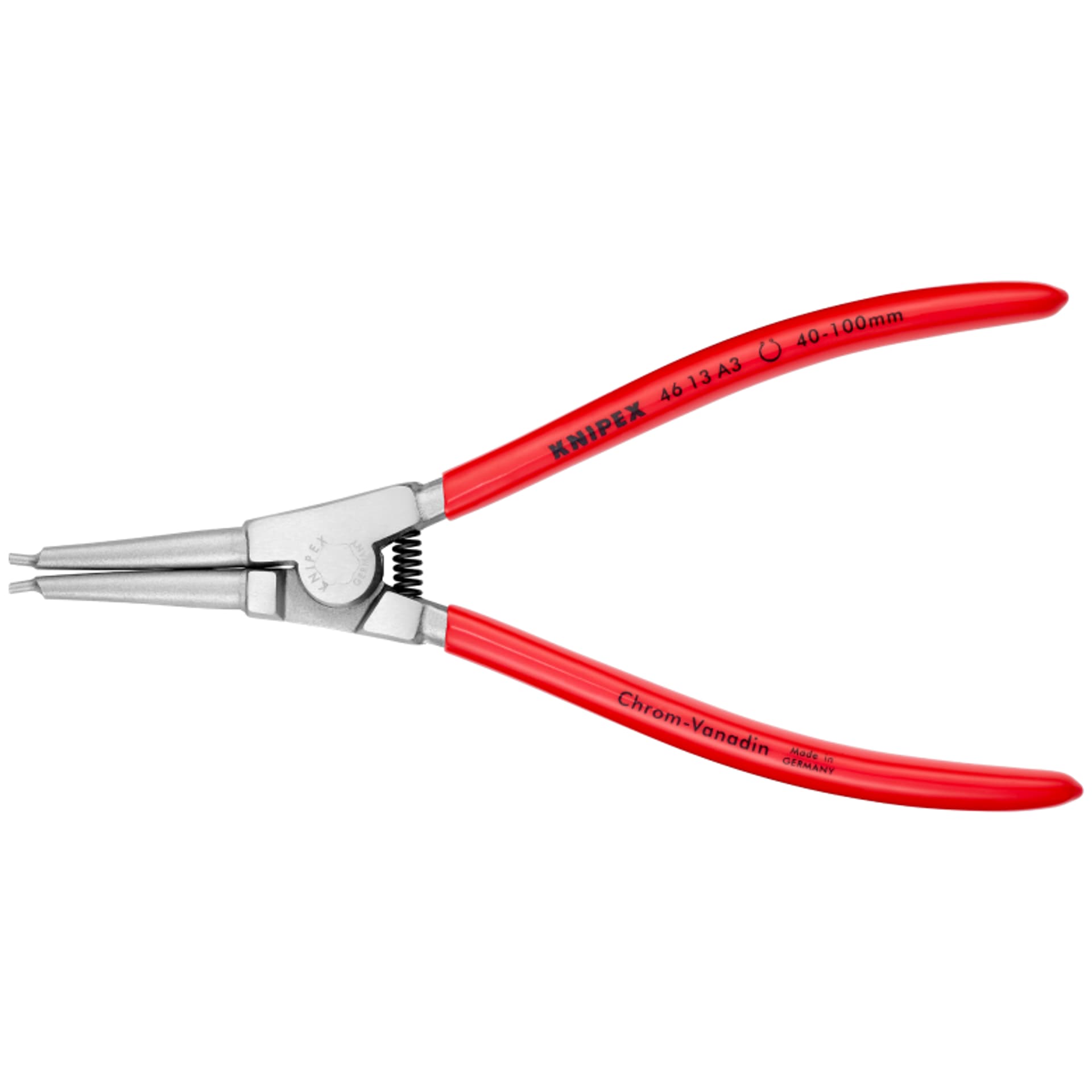 

Szczypce do pierścieni osadczych sprężynujących 46 13 A3 Do montażu pierścieni zewnętrznych na wałkach KNIPEX