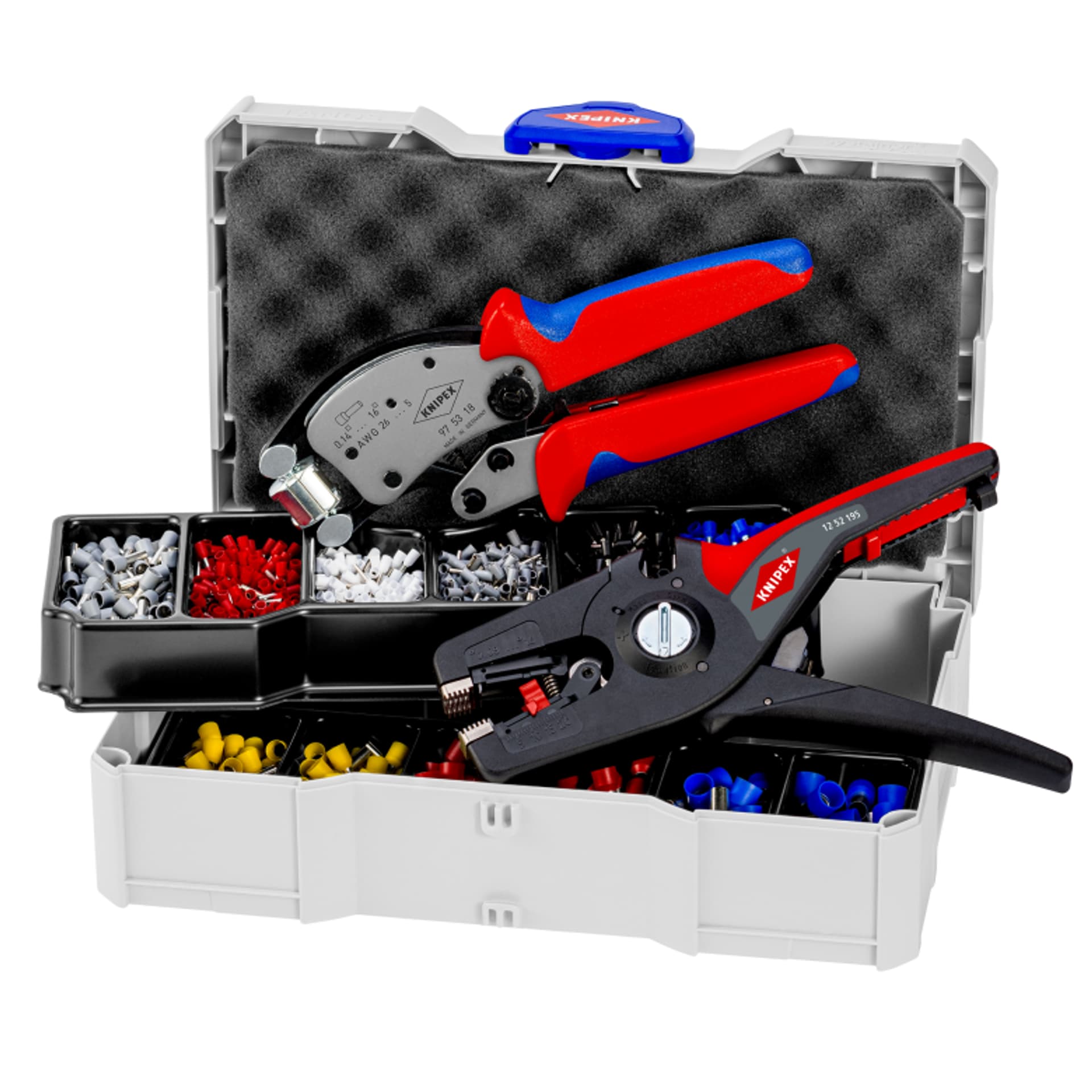 

Artykuły do zagniatania 97 90 14 Do tulejek kablowych 11-częściowe KNIPEX
