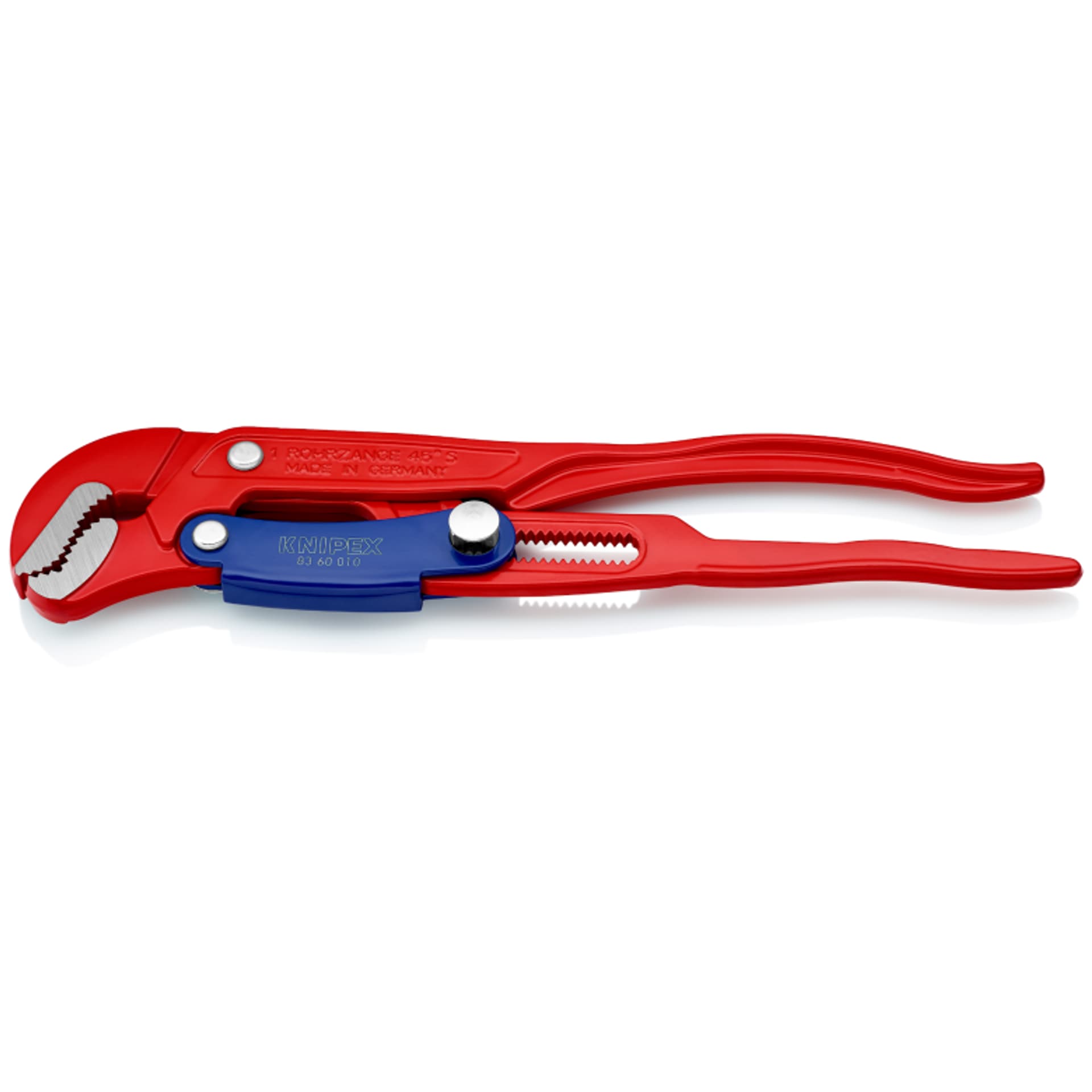 

Klucz nastawny do rur ze szczękami typu S 83 60 010 Z przyciskiem szybkiej regulacji KNIPEX