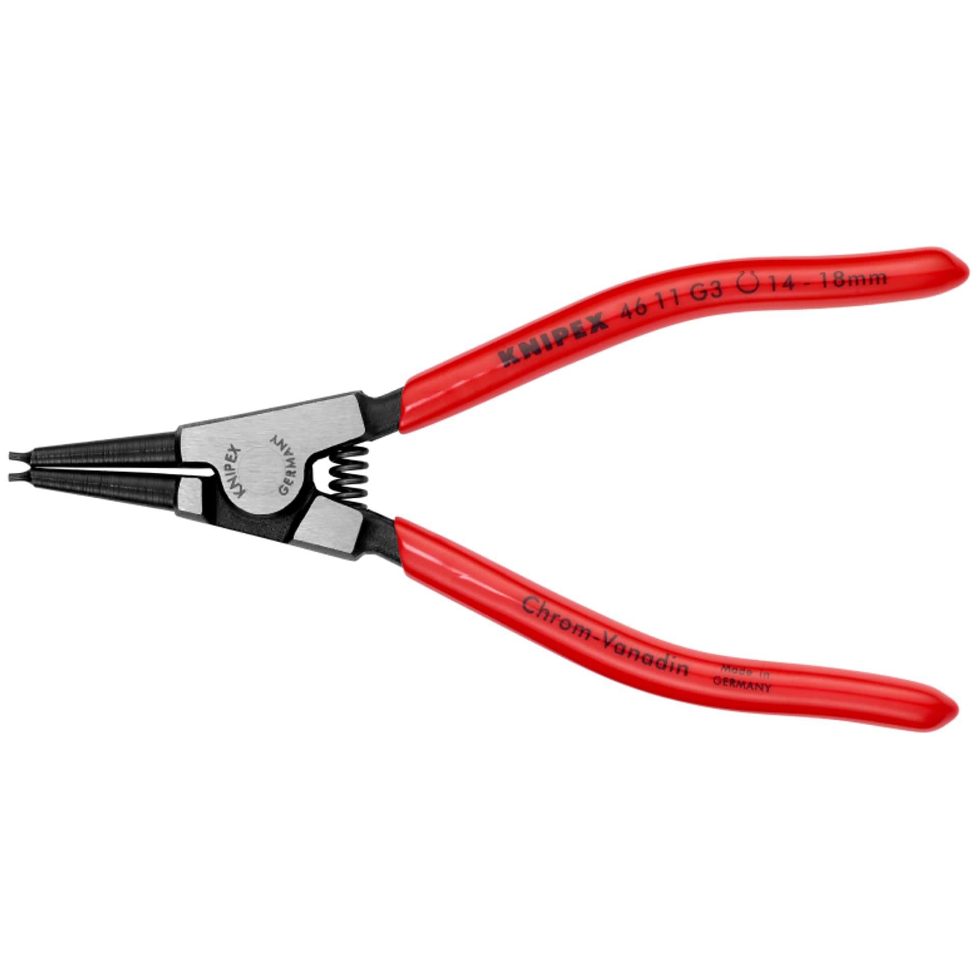 

Szczypce do pierścieni osadczych sprężynujących 46 11 G3 Do montażu pierścieni na wałkach KNIPEX