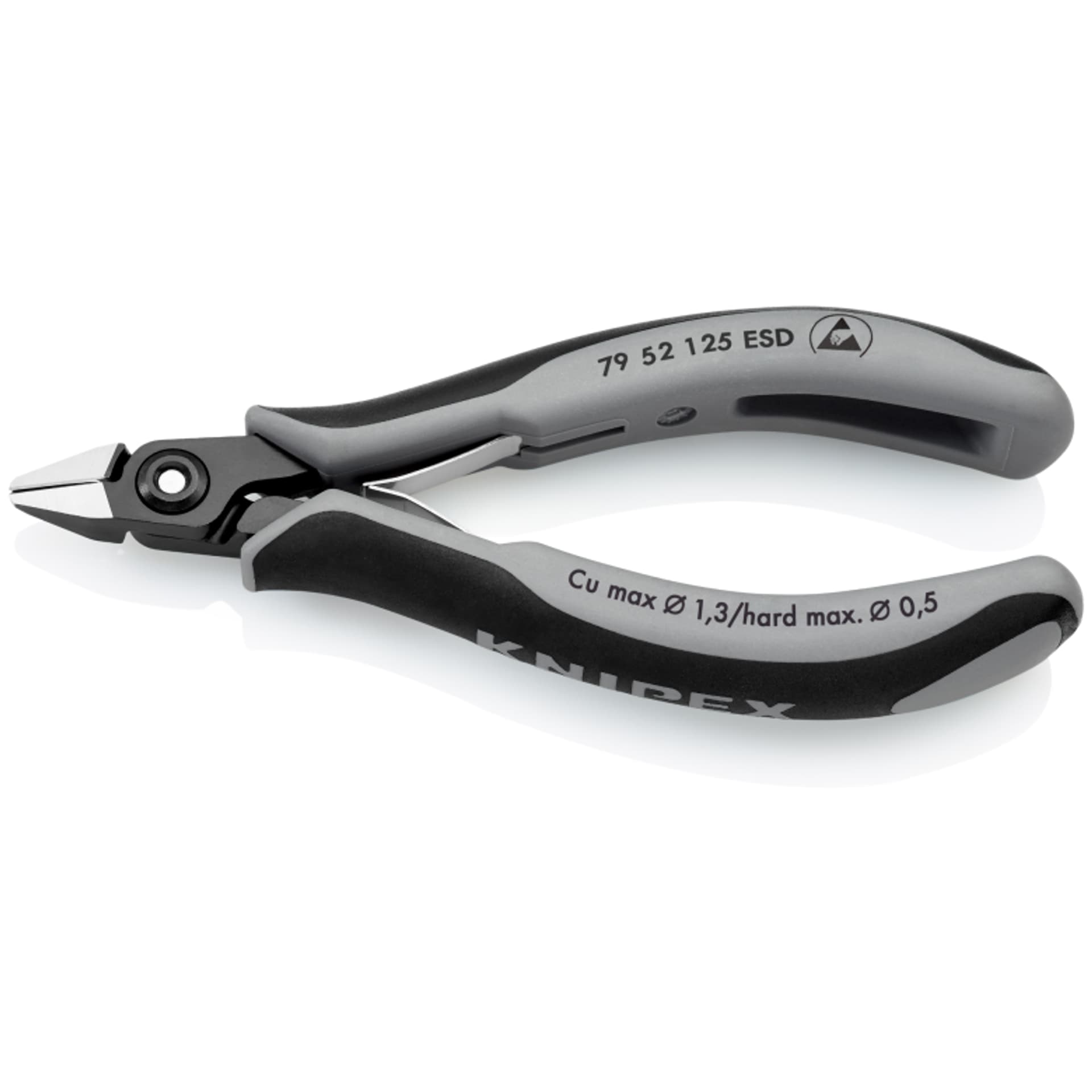 

Precyzyjne szczypce tnące boczne dla elektroników ESD 79 52 125 ESD KNIPEX