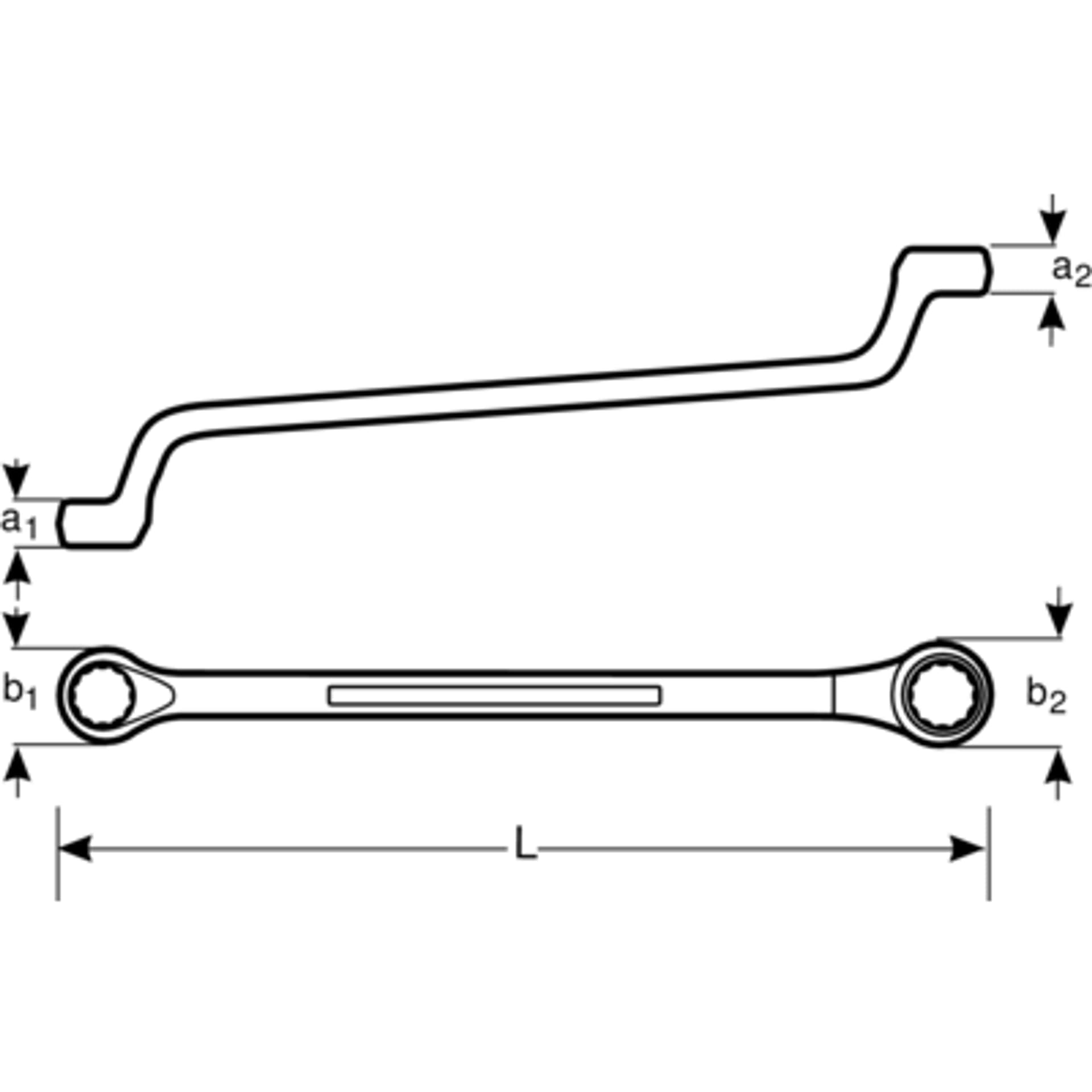 

Klucz oczkowy dwustronny głęboko odsadzony 1/4" x 5/16" BAHCO