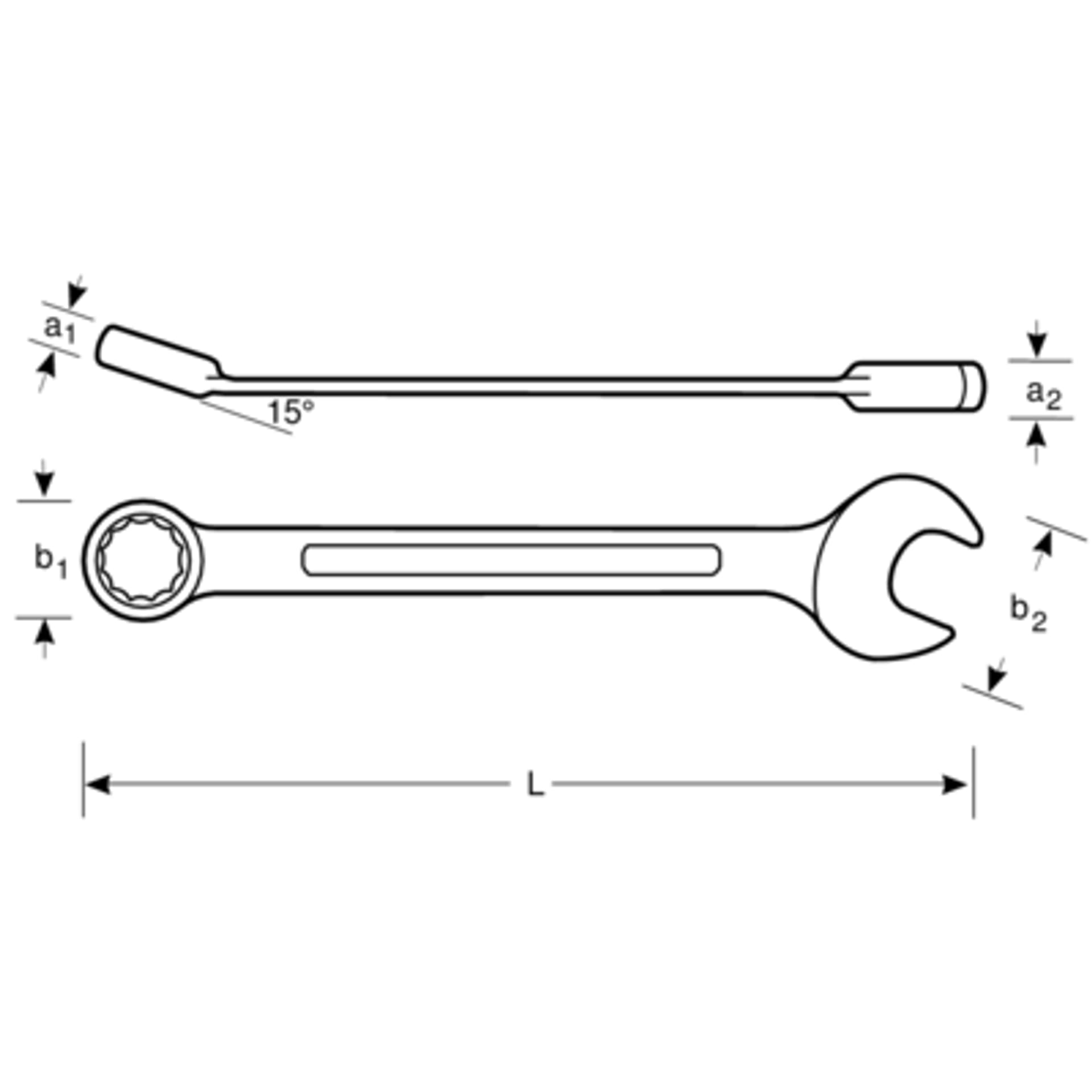 

Klucz płasko-oczkowy krótki 3/16" BAHCO