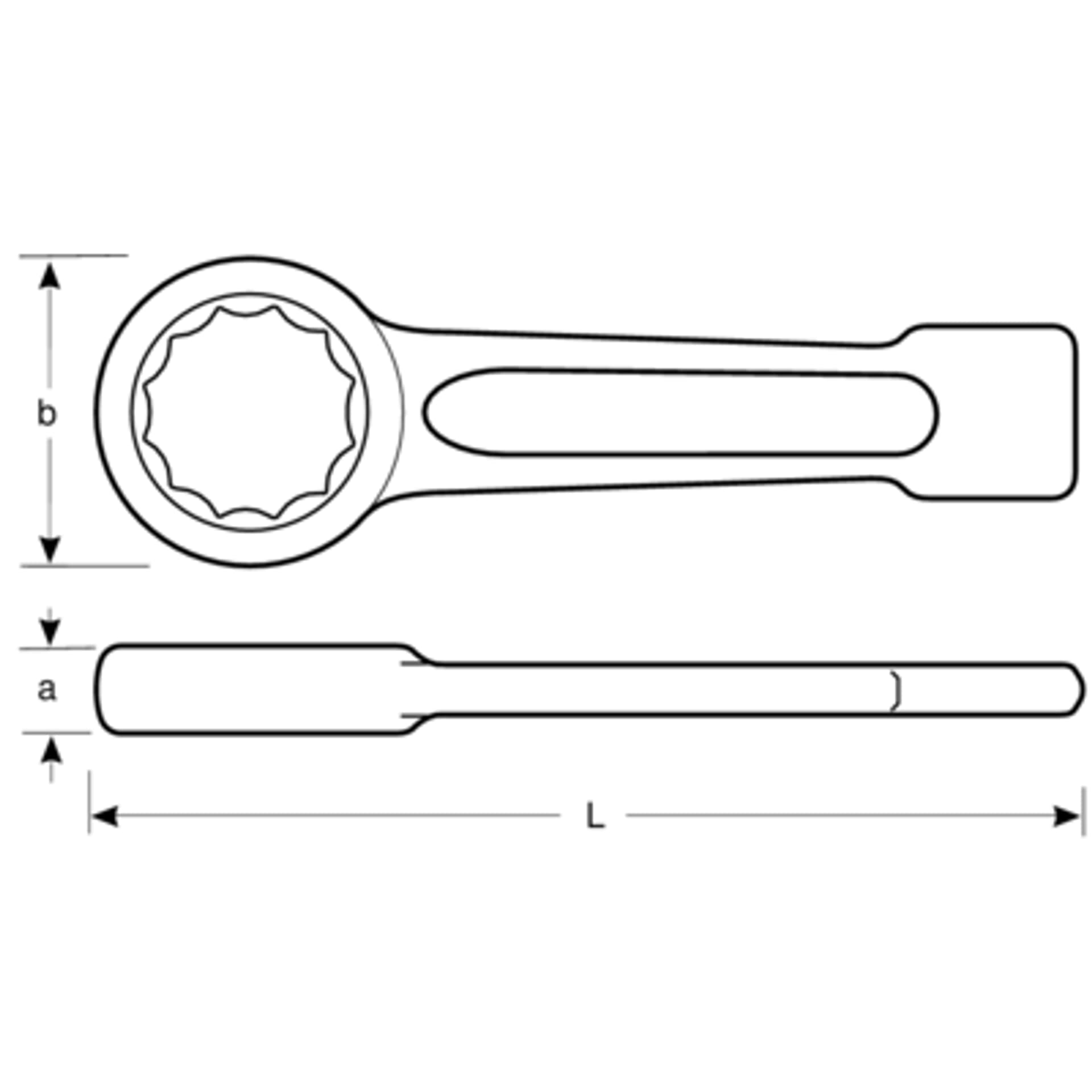 

Klucz oczkowy do pobijania 5/8", nieiskrzący AL-BR BAHCO