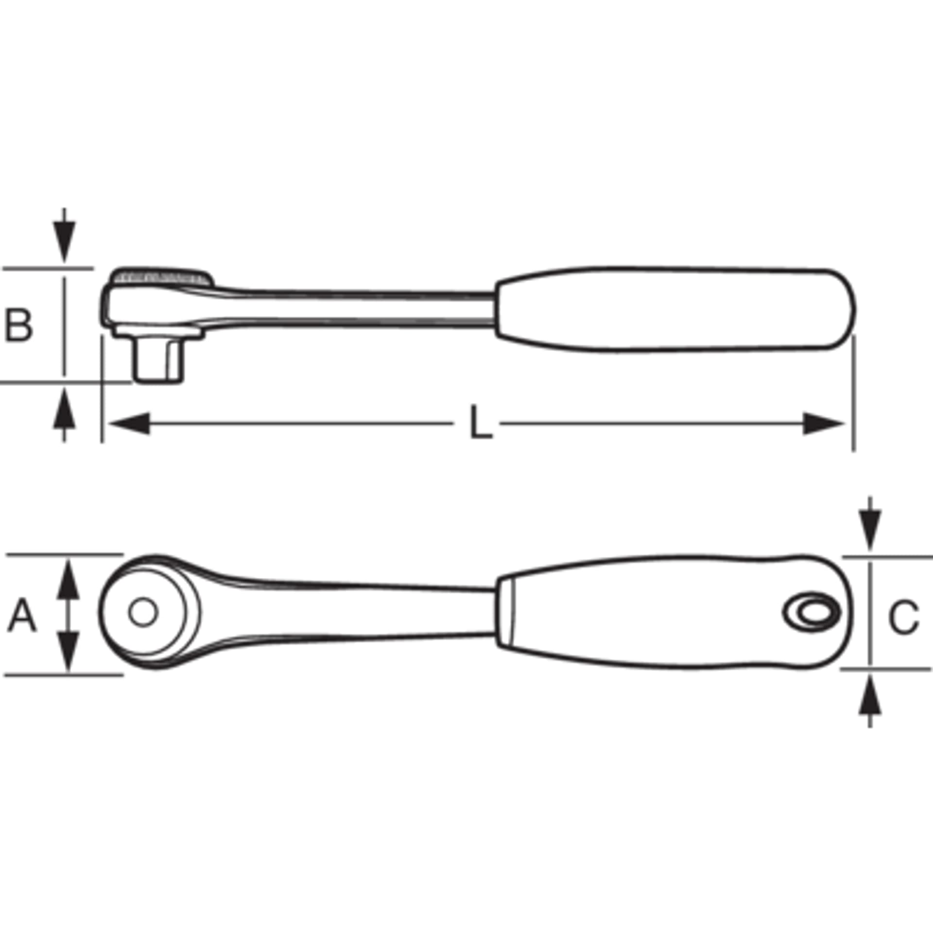 

Grzechotka dwukierunkowa 1/4", 72 zęby, 6950RN BAHCO