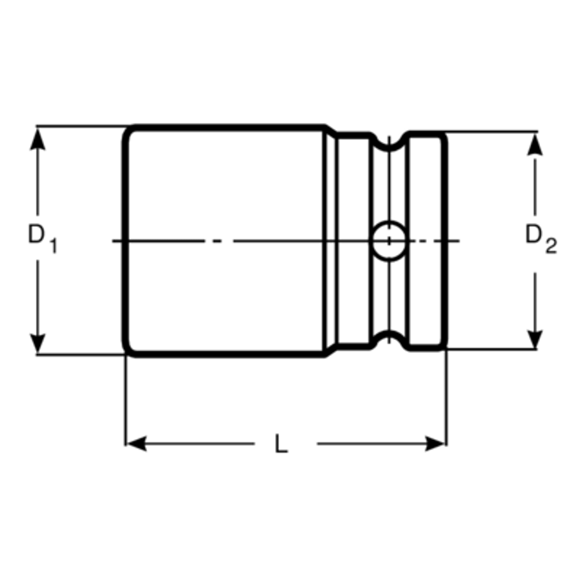

Przedłużka udarowa 1" 32mm 450Nm BAHCO