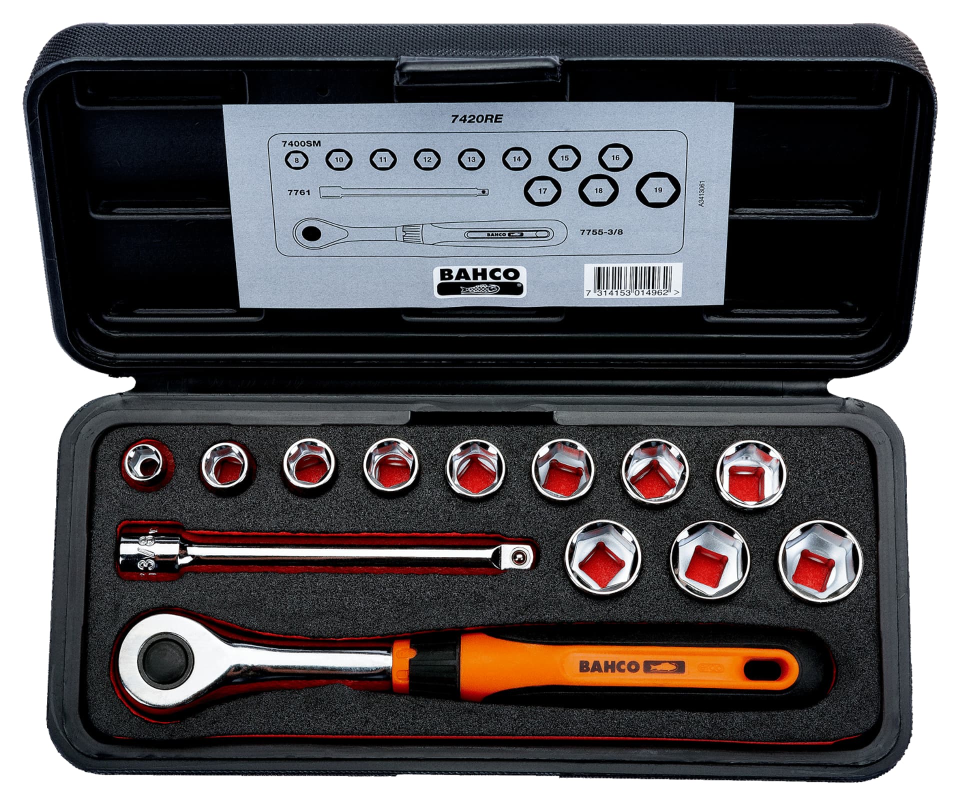 

Zestaw nasadek 3/8" BAHCO