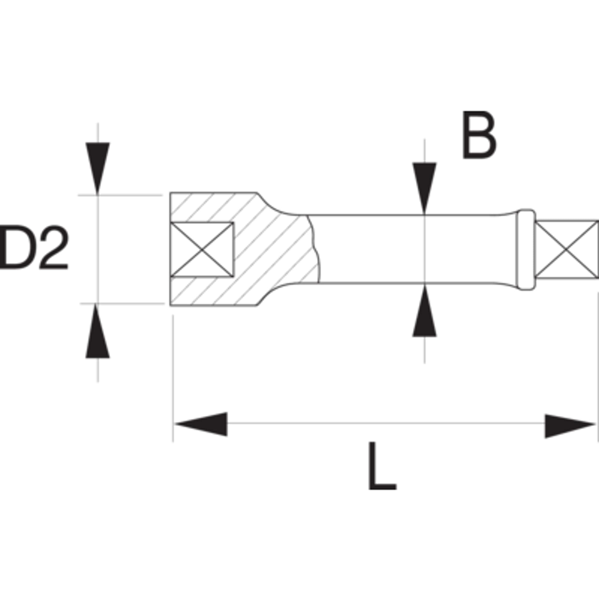 

Przedłużka udarowa 1/2" 75 mm BAHCO