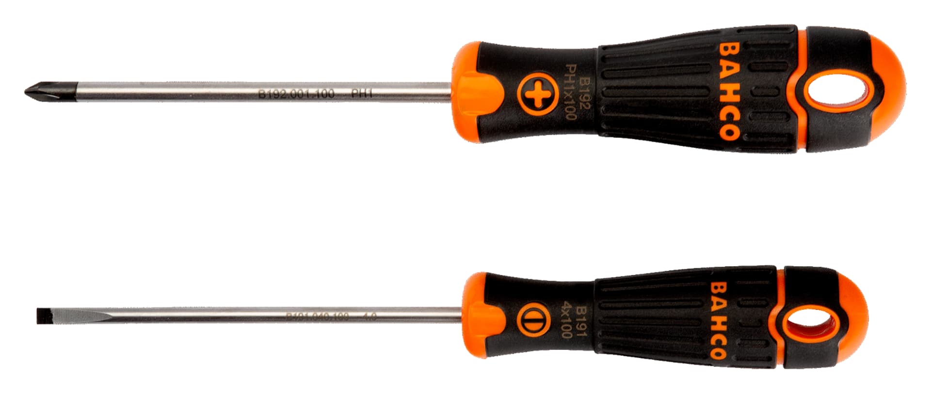 

Wkrętaki BahcoFit śrub proste 4.0mm/Phillips PH1 zestaw 2 sztuk BAHCO