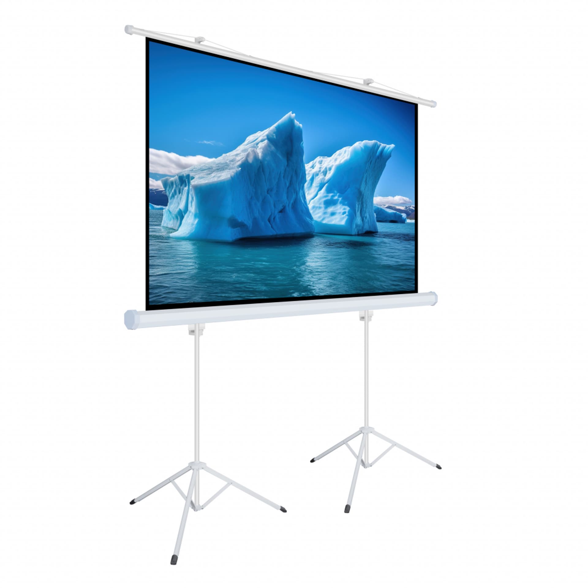 

EKRAN RĘCZNY NA STATYWIE 140" 254x254cm TA-140 1:1 ART podwójny tripod