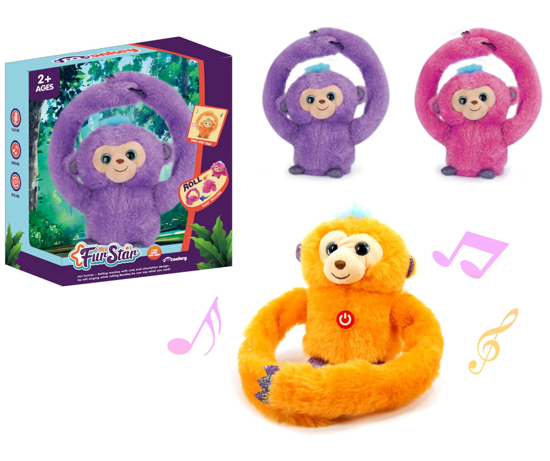 

MAŁPKA PLUSZOWA TURLA SIĘ POWTARZA